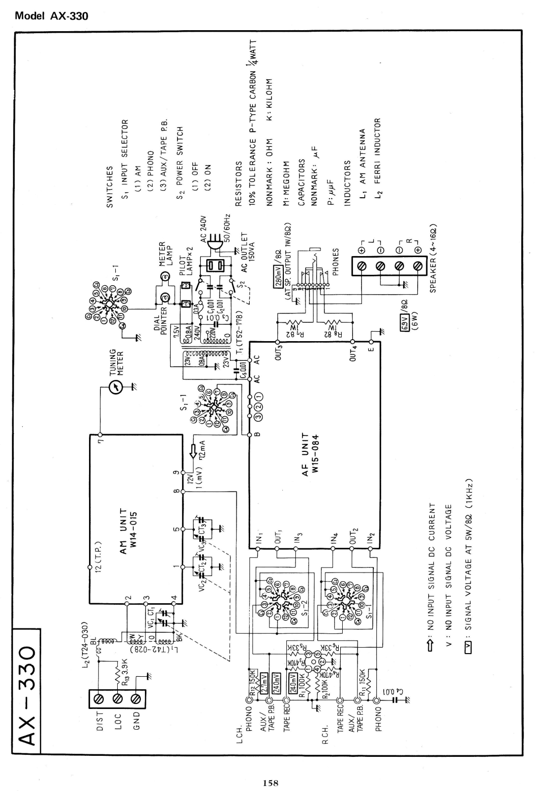 Pioneer AX-330 Schematic