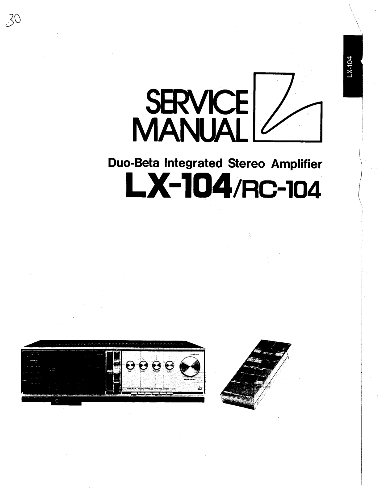 Luxman LX-104, RC-104 Service manual