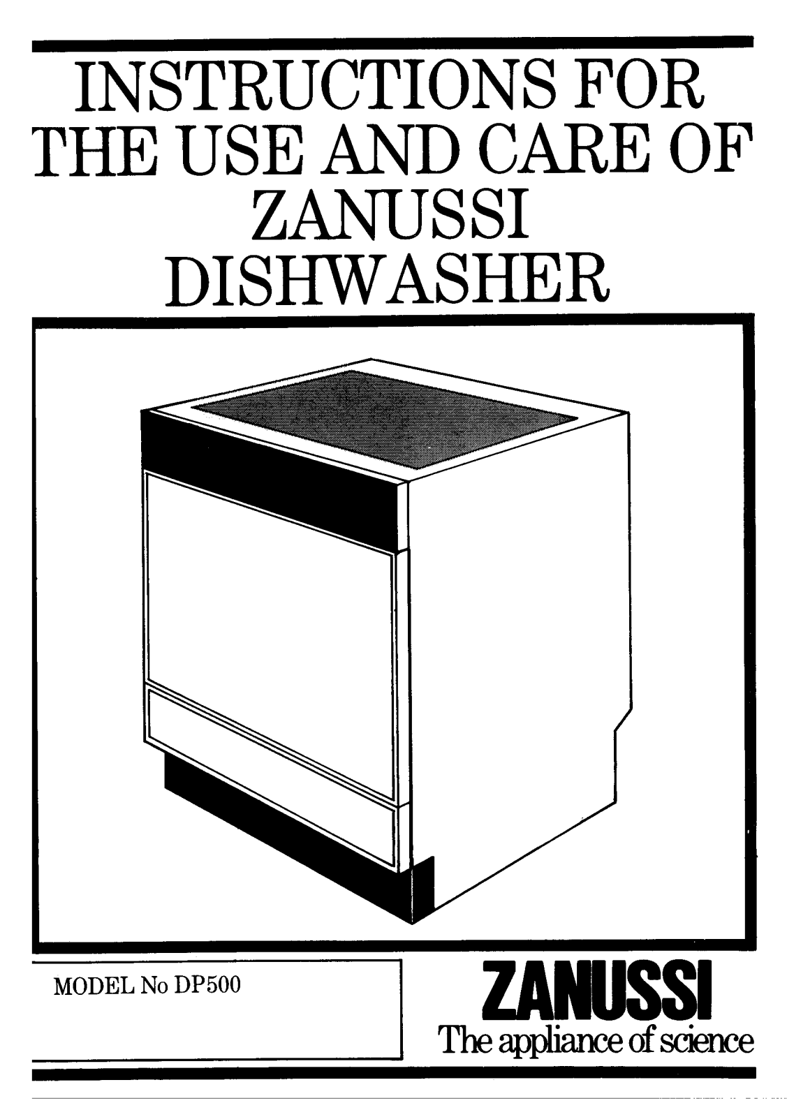 Zanussi DP500 User Manual