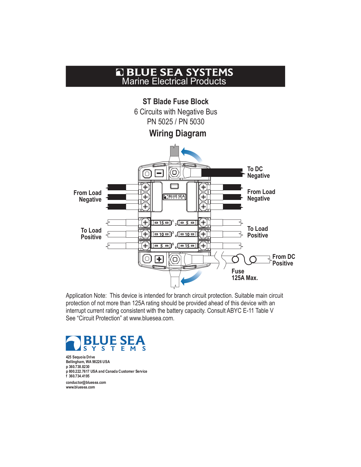 Blue Sea Systems PN 5025 User Manual