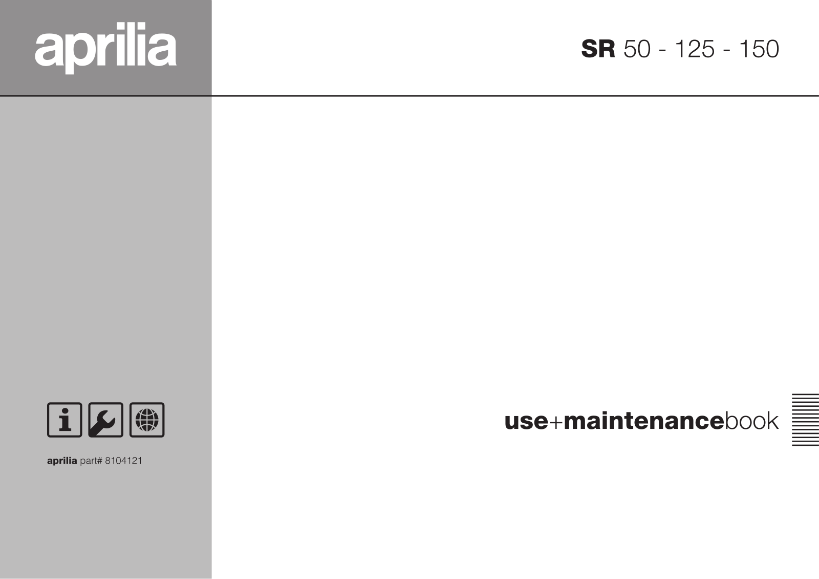 Aprilia SR 150, SR 125 User Manual