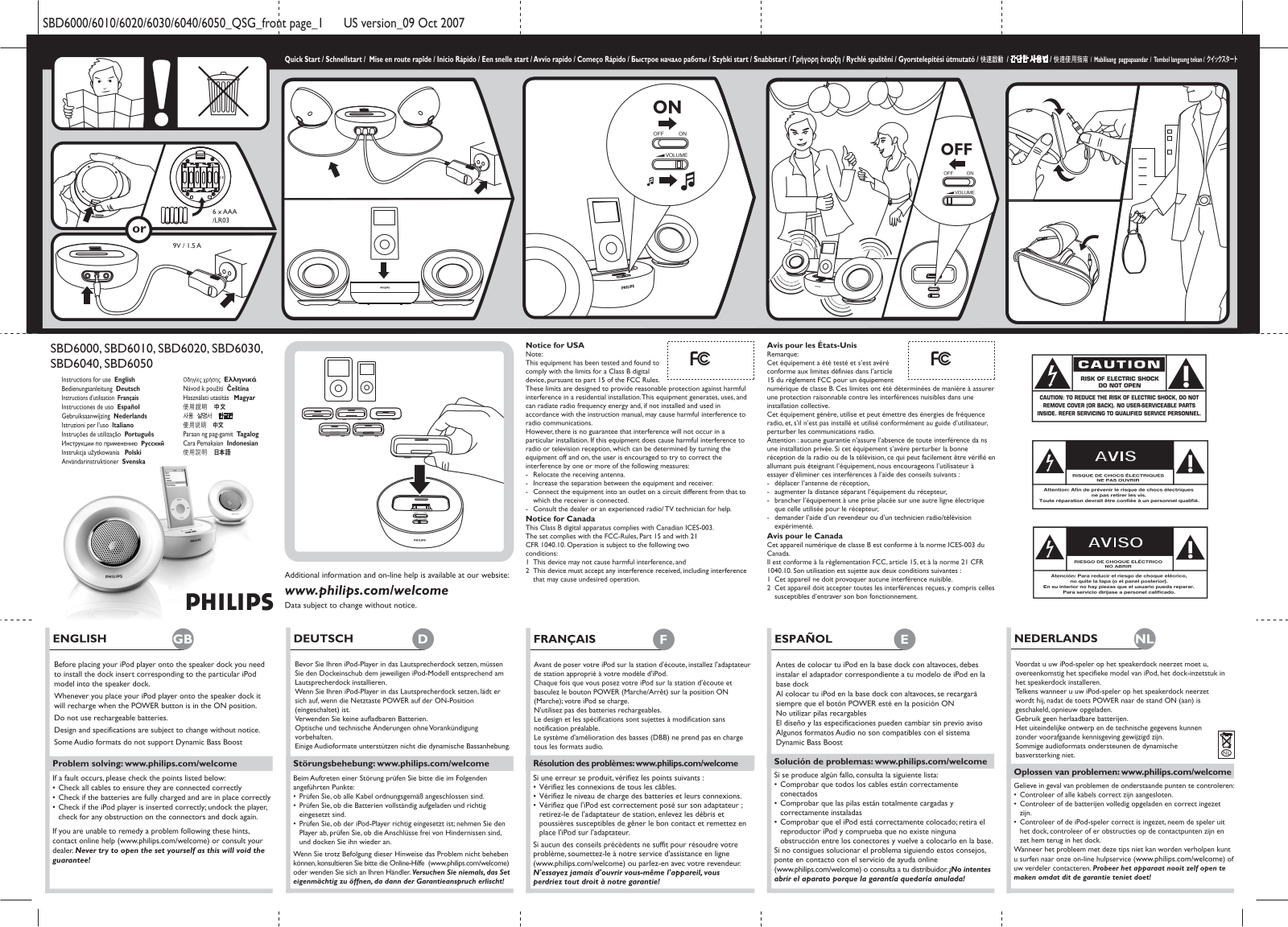 Philips SBD6010-27 User Manual