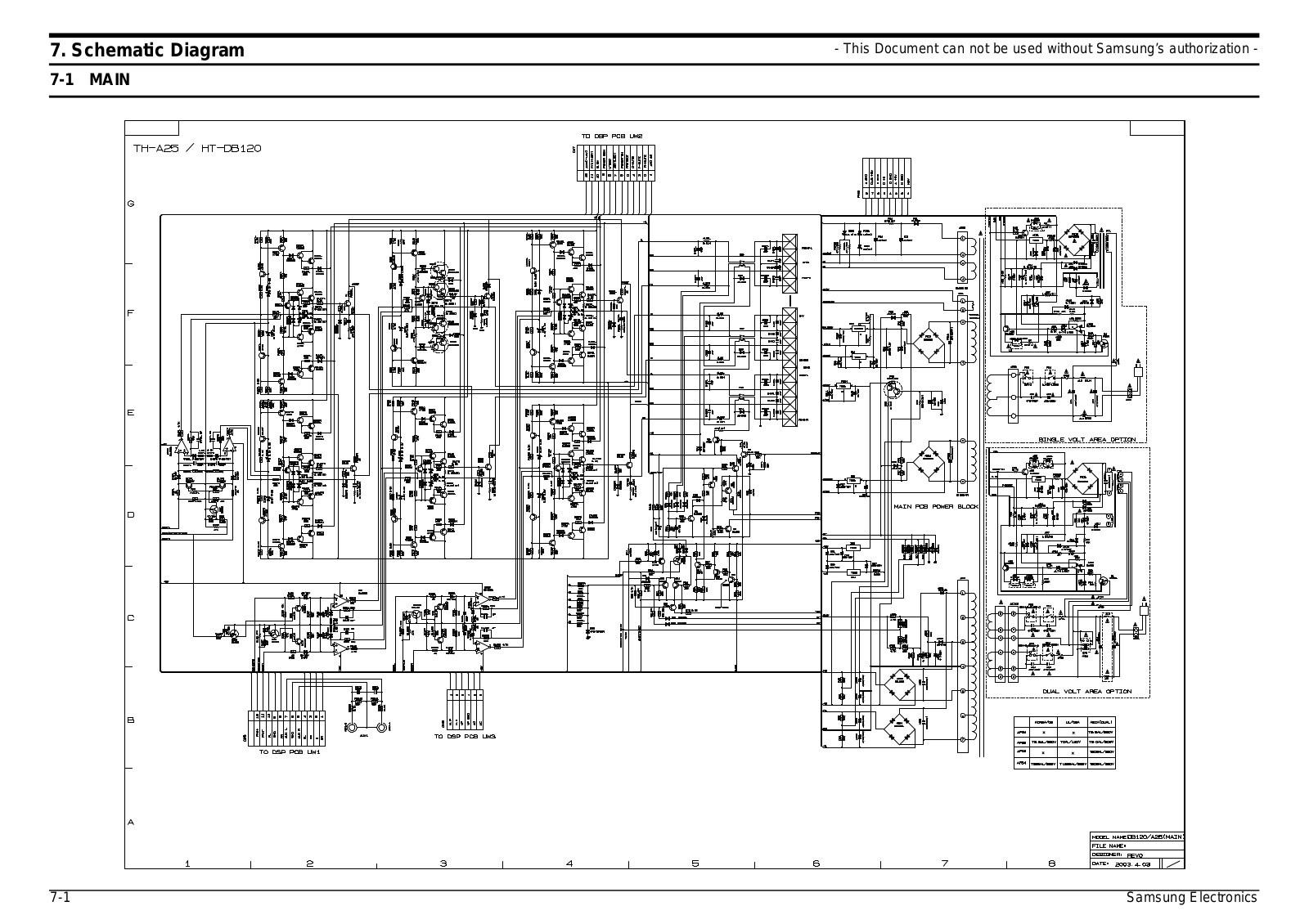 SAMSUNG HT-DB120 Schematic Diagram