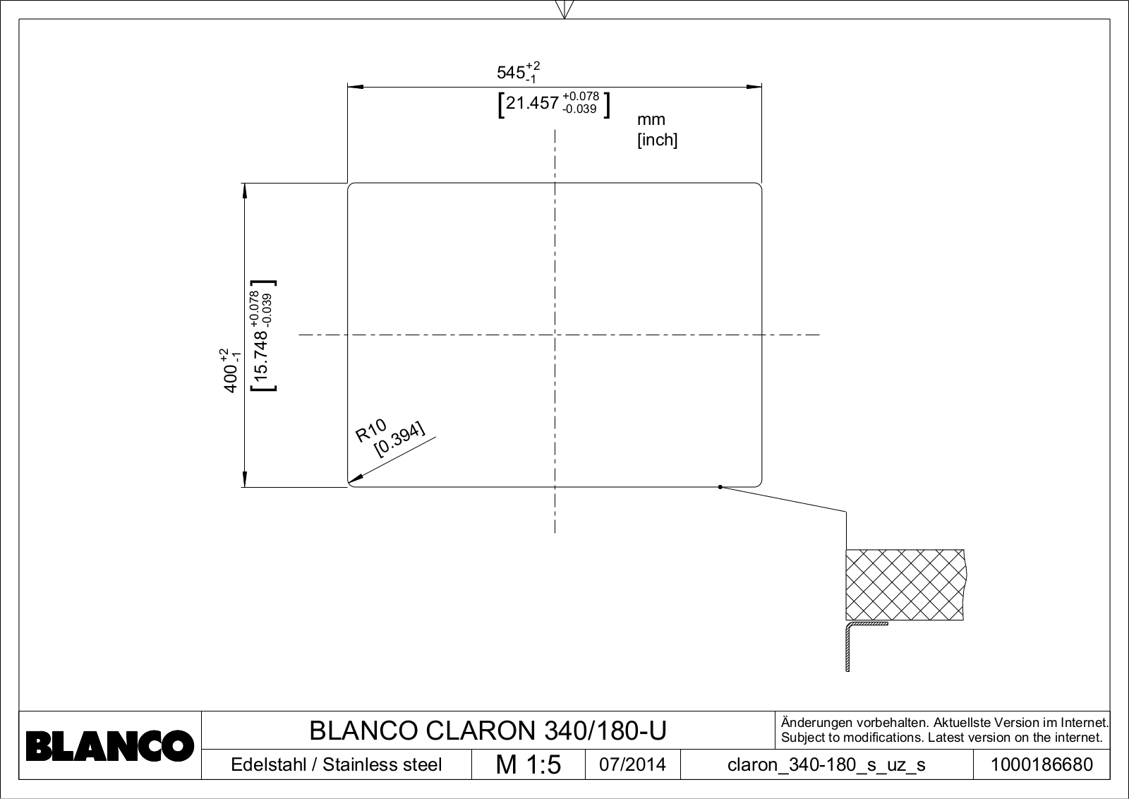 Blanco CLARON 340/180-U User guide