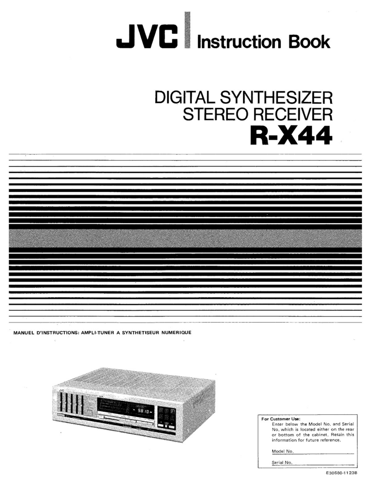 JVC RX-44 Owners manual