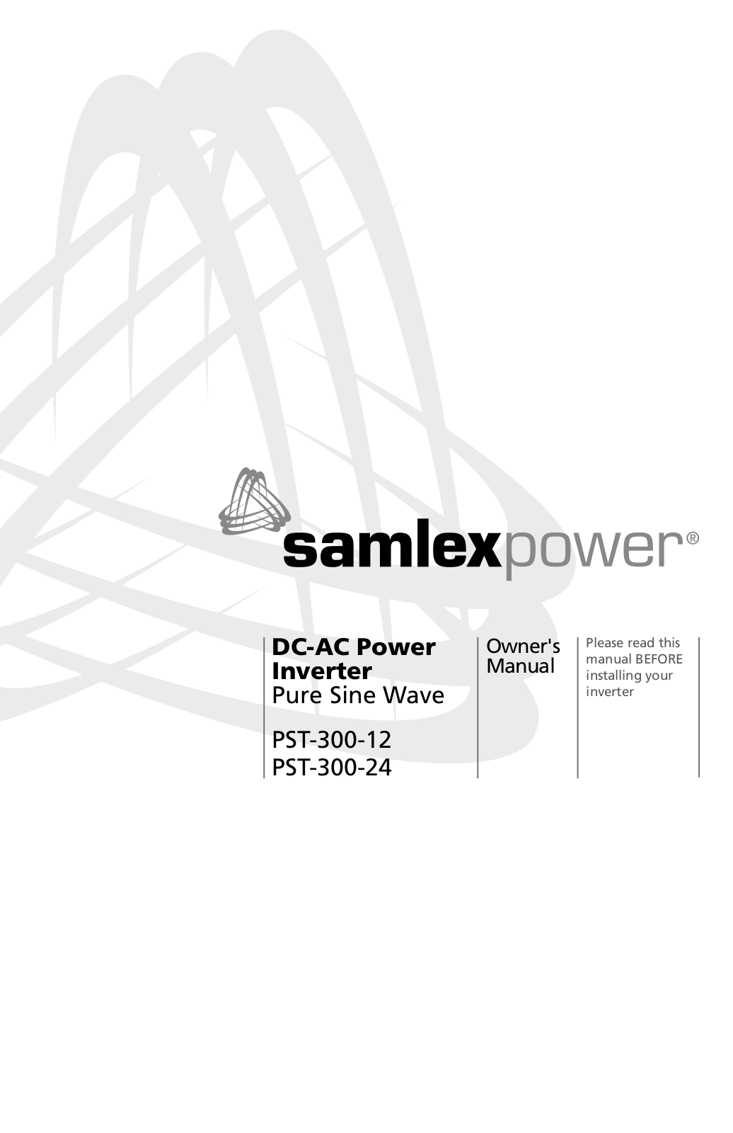 Samlex America PST-300-24 User Manual