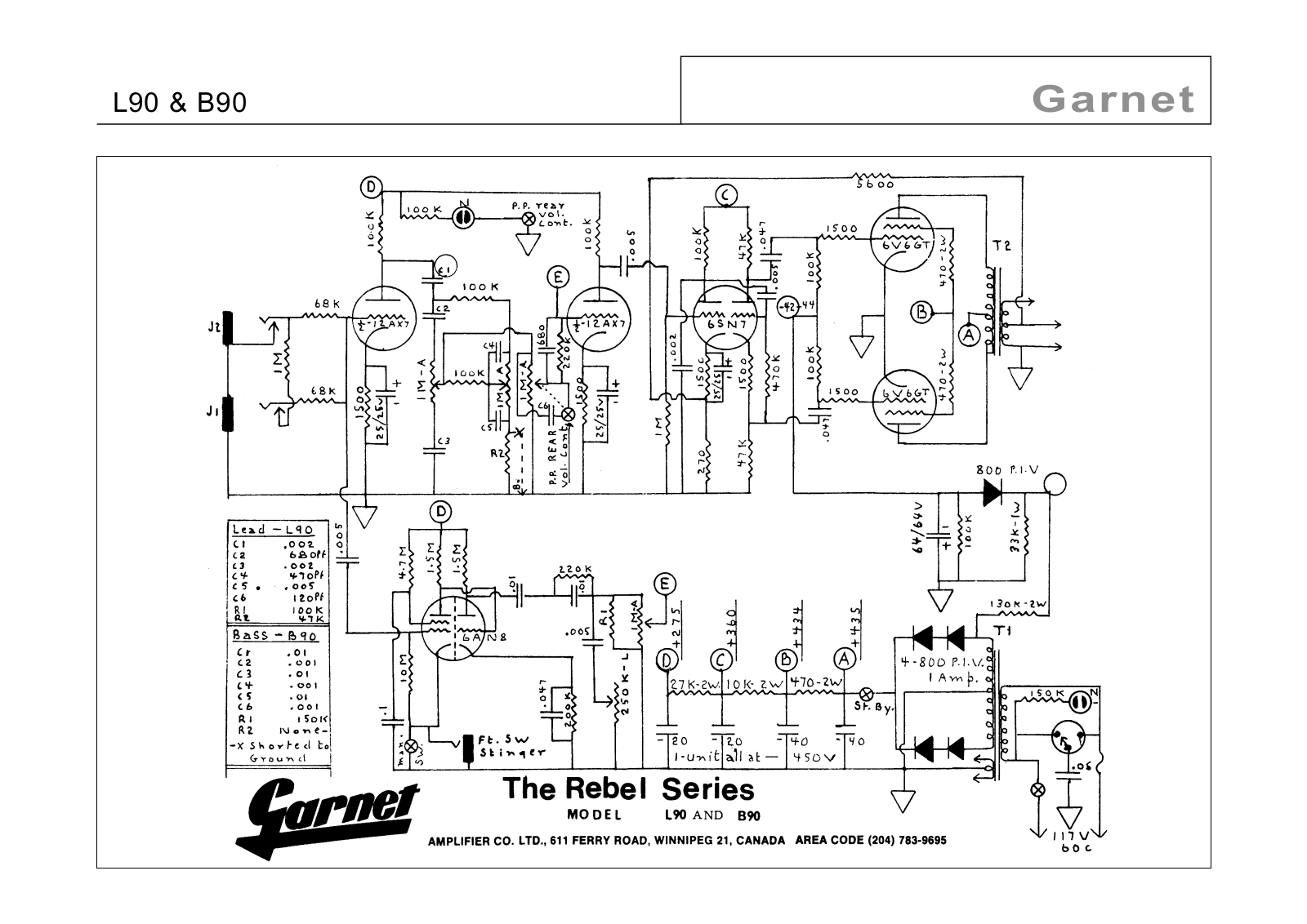 Garnet l90 schematic