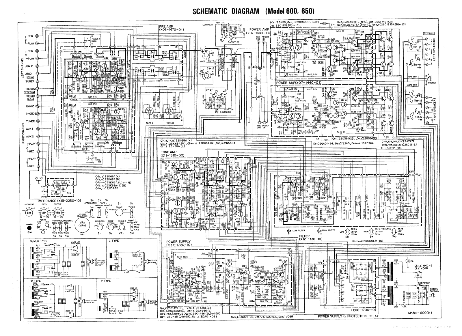 Kenwood 650, 600 Schematic