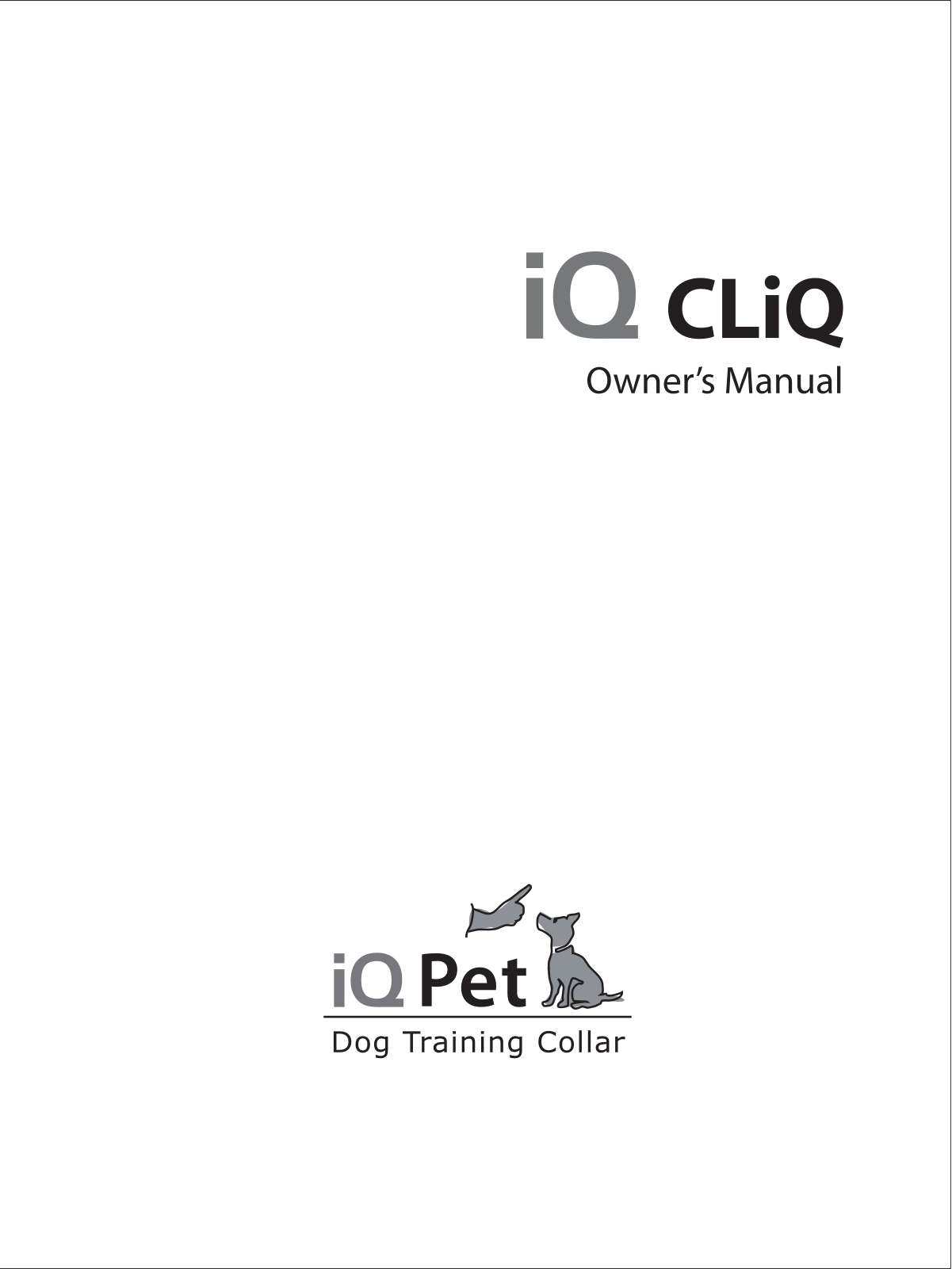 Dogtra iQ CLiQ User Manual