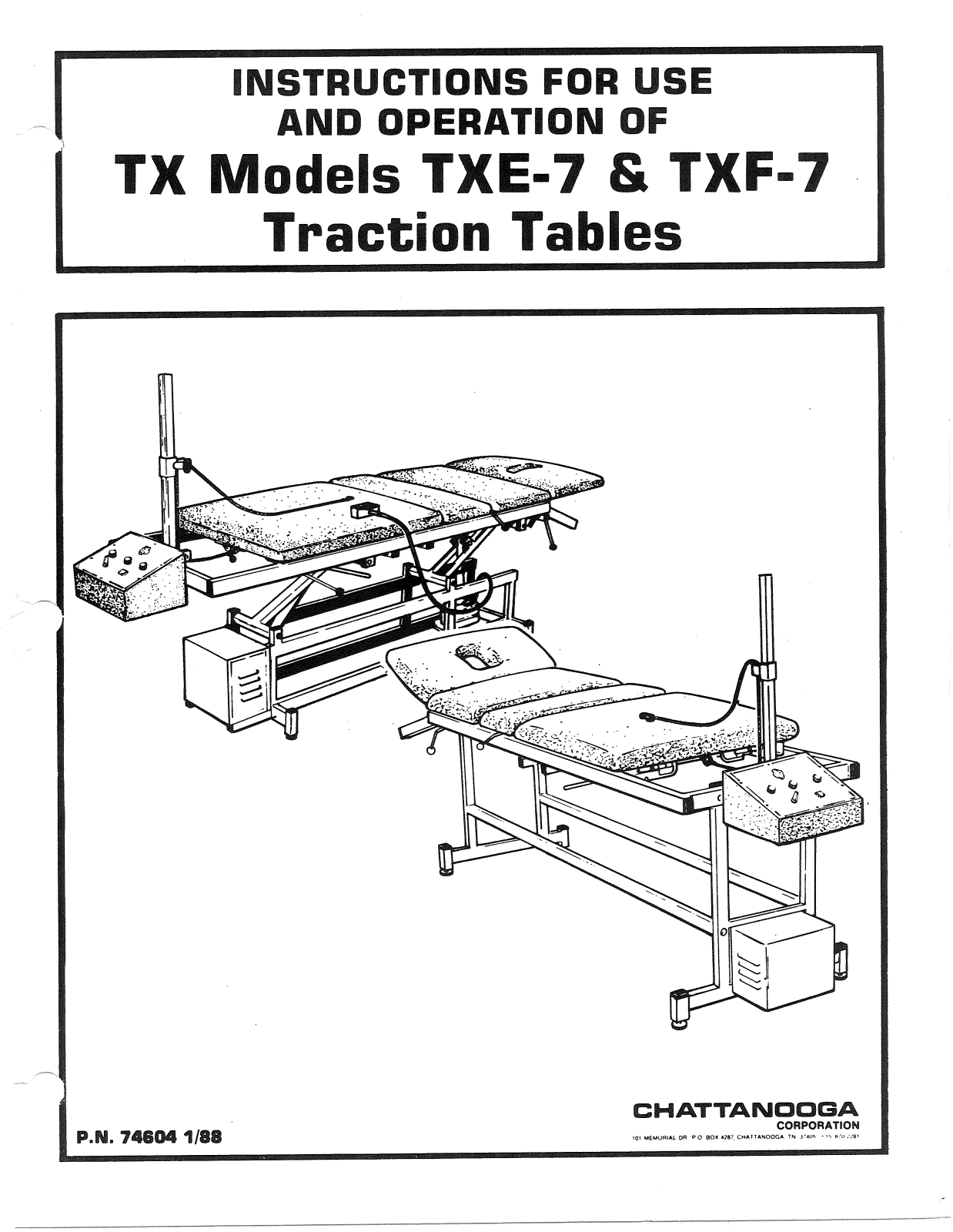 Chattanooga TXE7, TXF7 User Manual