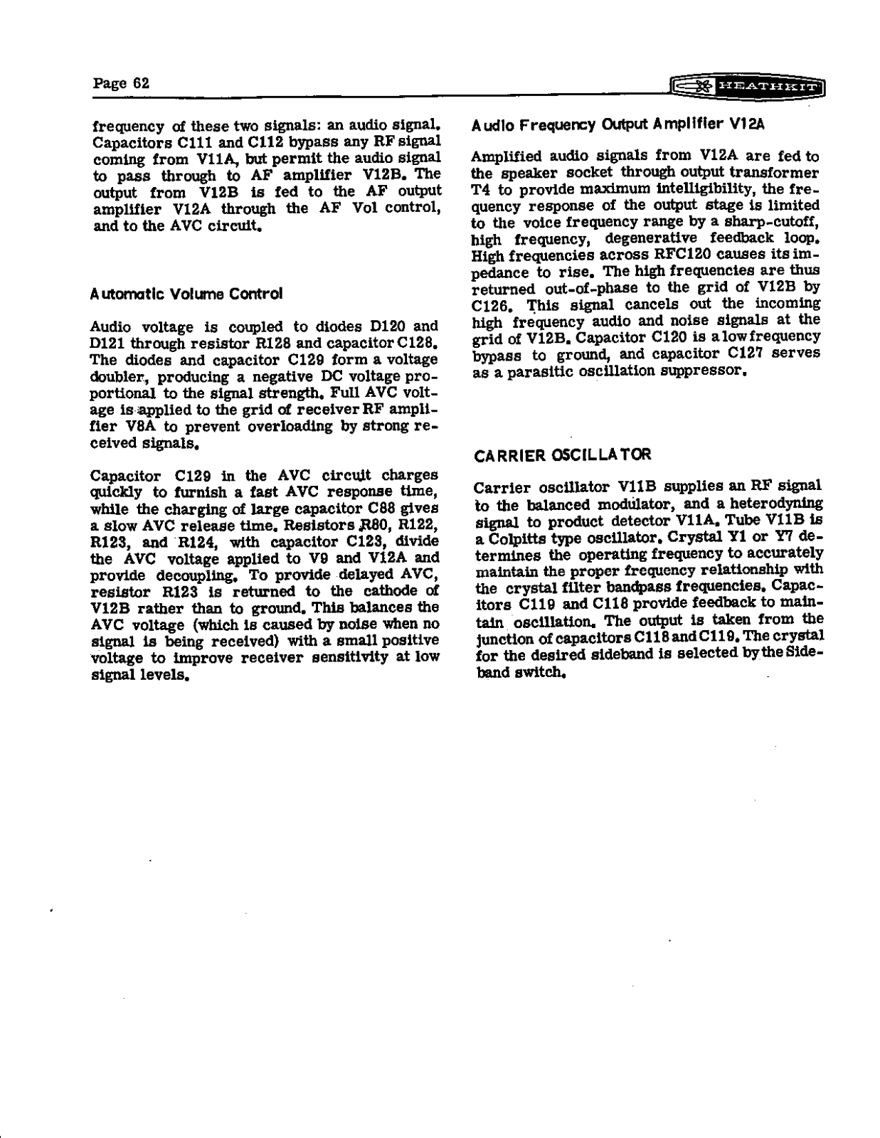 HEATHKIT HW-22a User Manual (PAGE 62)