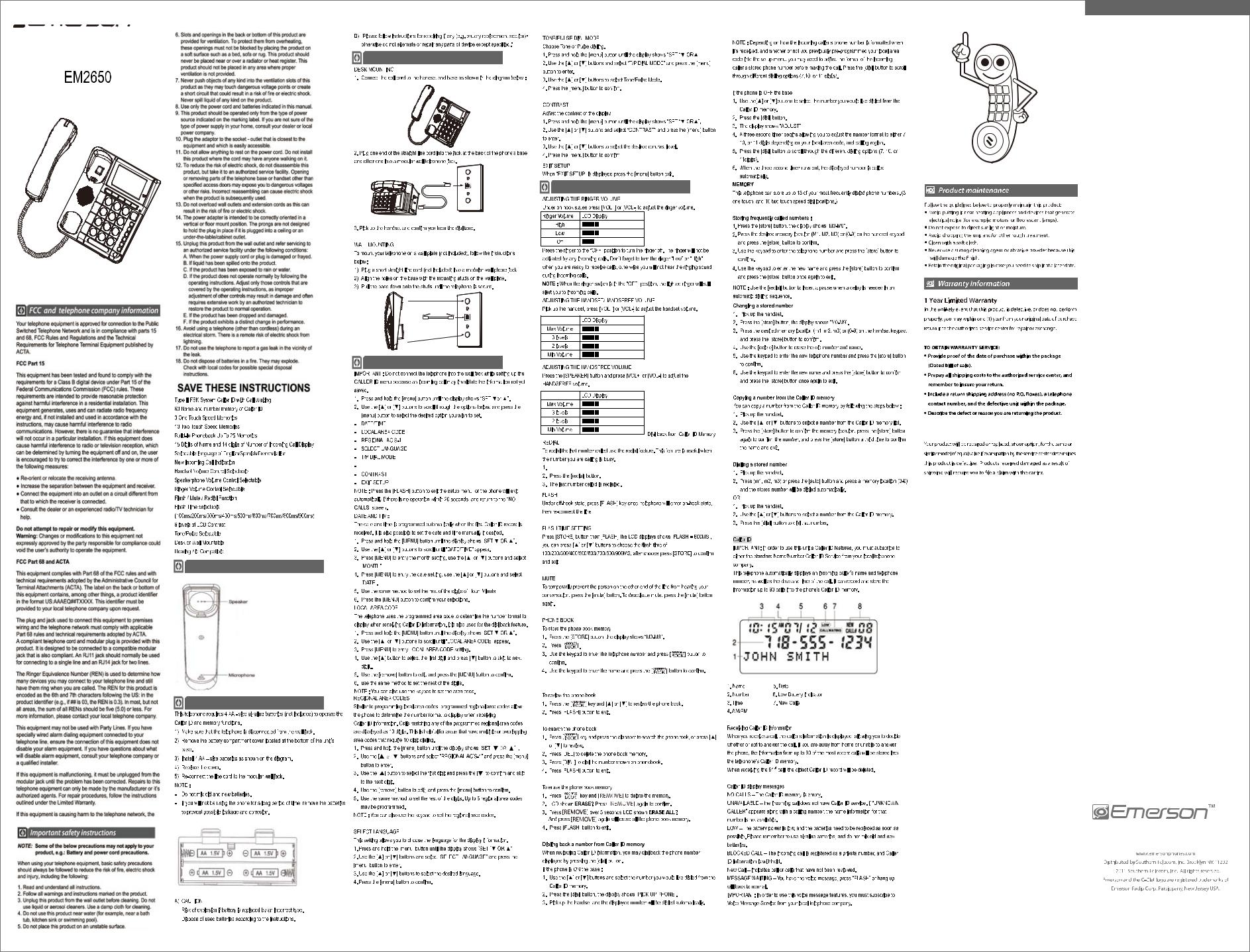 Emerson EM2650 User Manual