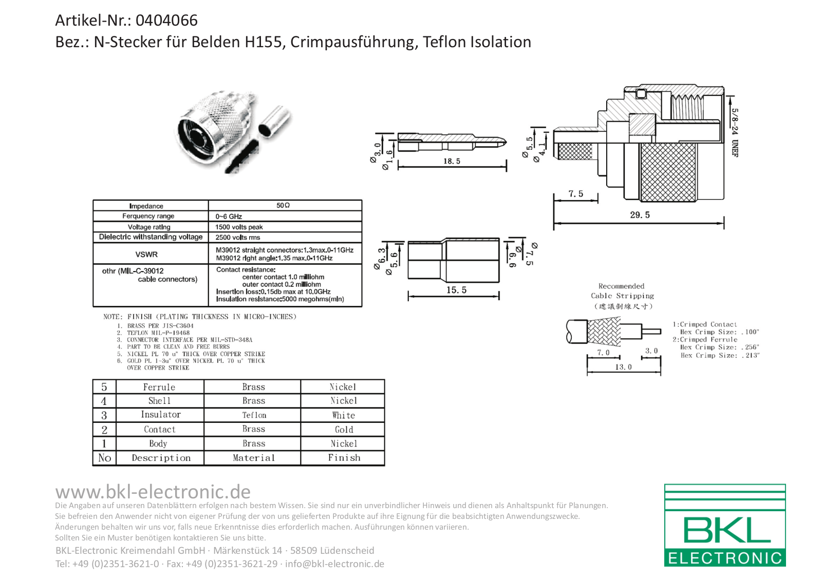 BKL BKL 0404066 Datasheet - ManualMachine.com