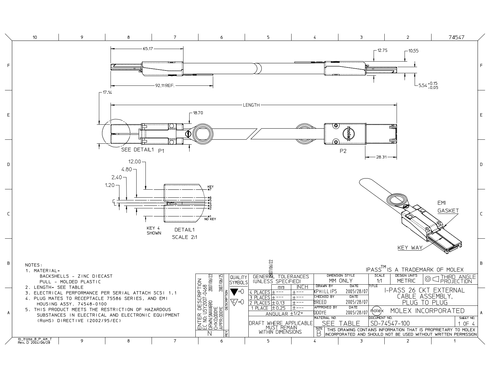 Molex SD-74547-100 Schematic