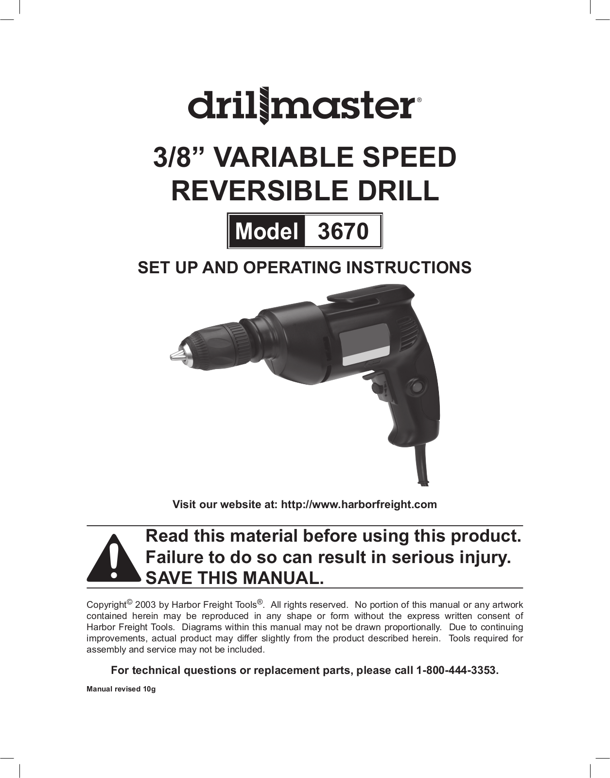 Drillmaster 3670 User Manual - ManualMachine.com