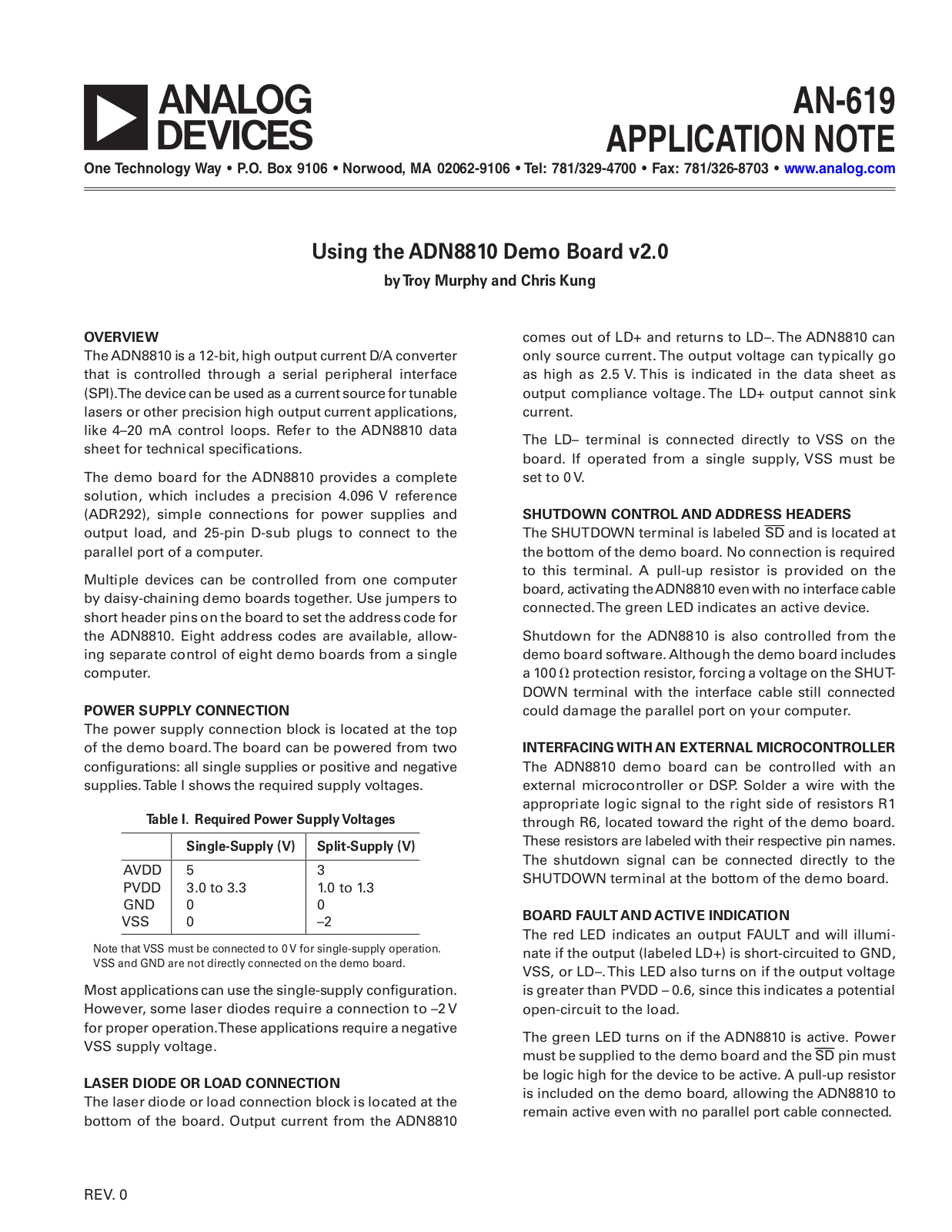 Analog Devices AN-619 Application Notes