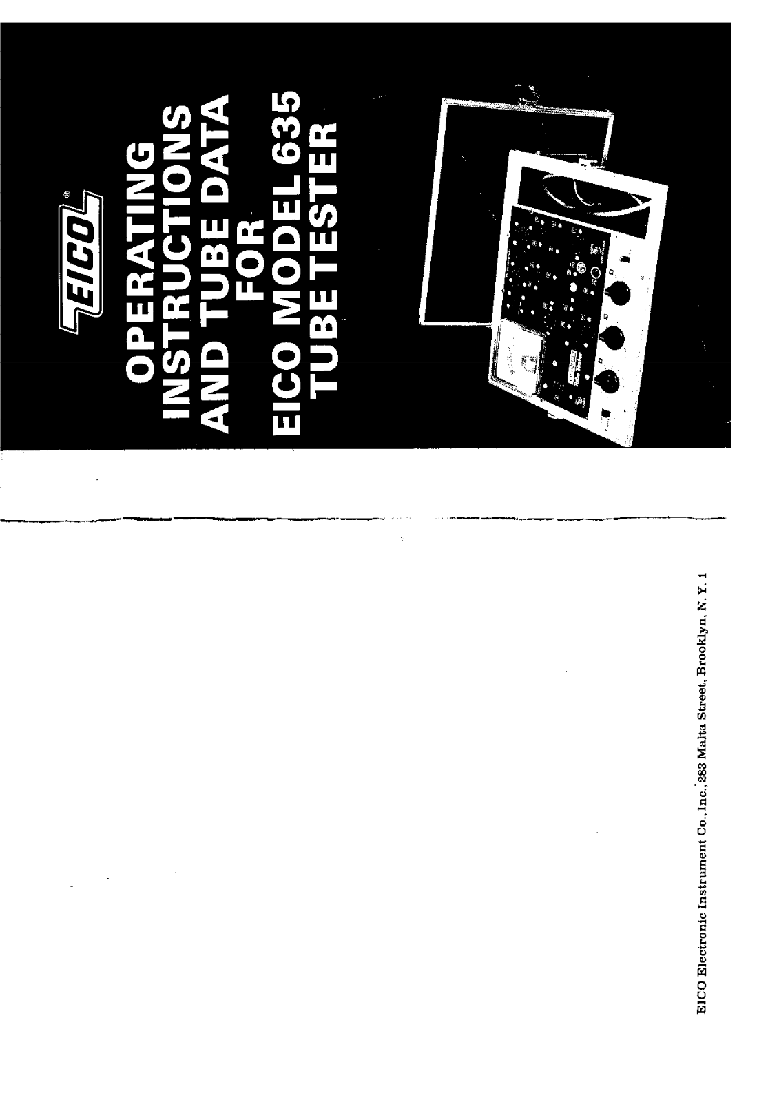 Eico 635 Instruction Manual