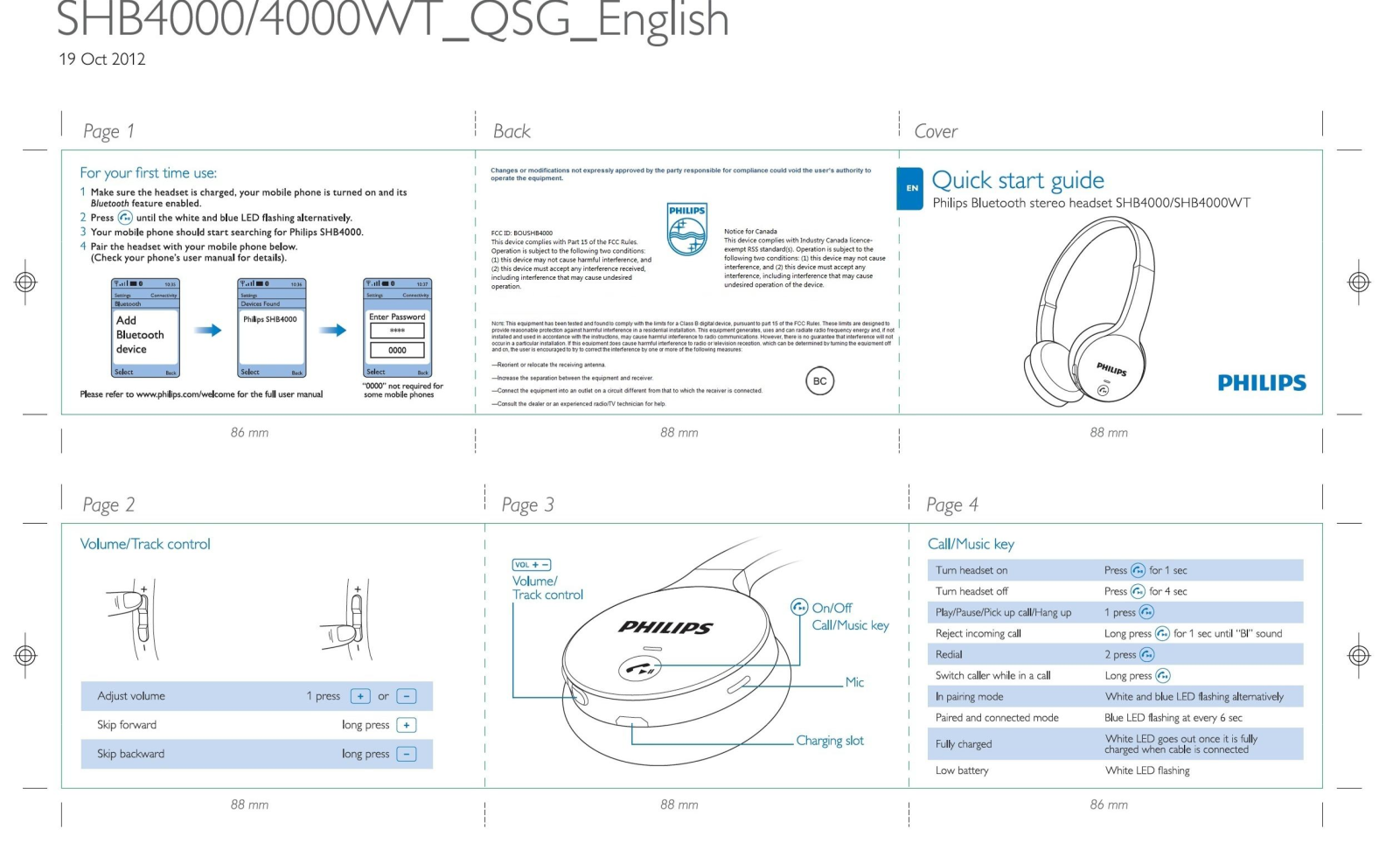 Philips SHB4000 User Manual