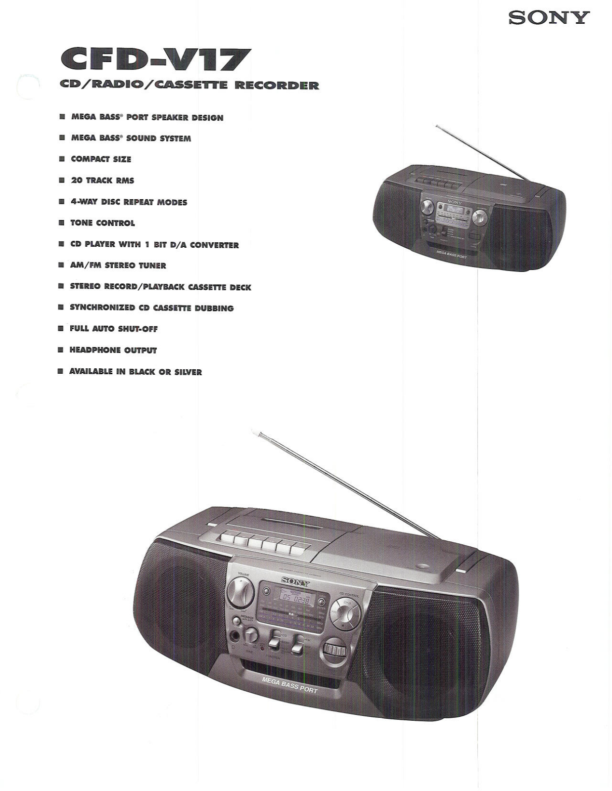 Sony CFD-V17 BROCHURE