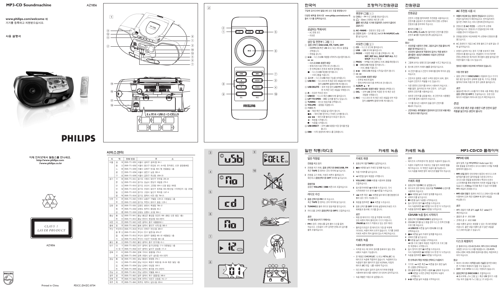 Philips AZ1856 User Manual