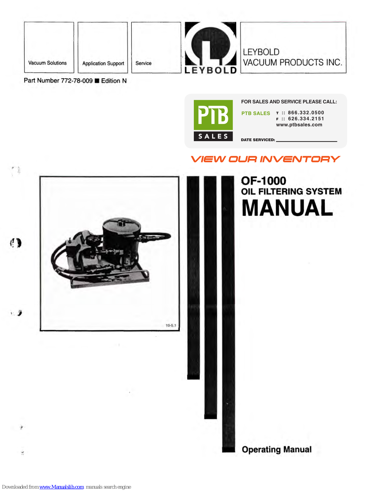 LEYBOLD OF-1000 Operating Manual - ManualMachine.com
