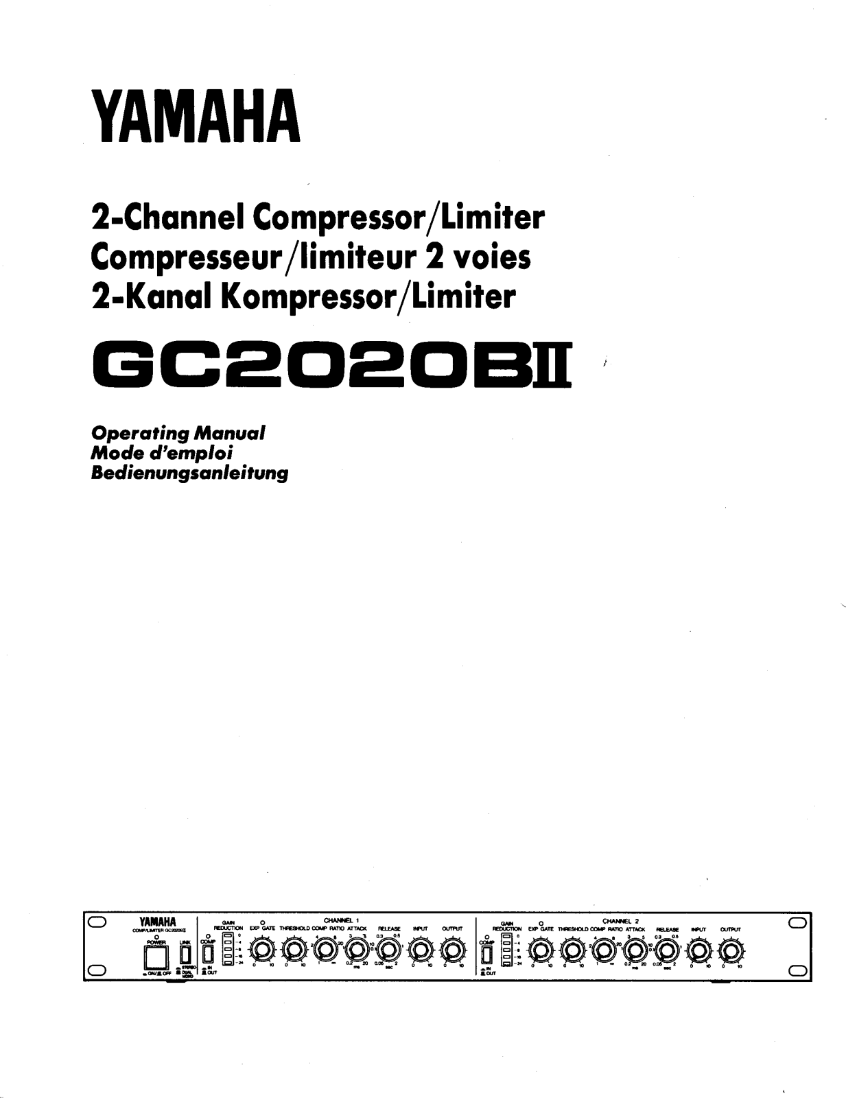 Yamaha GC2020BII User Manual