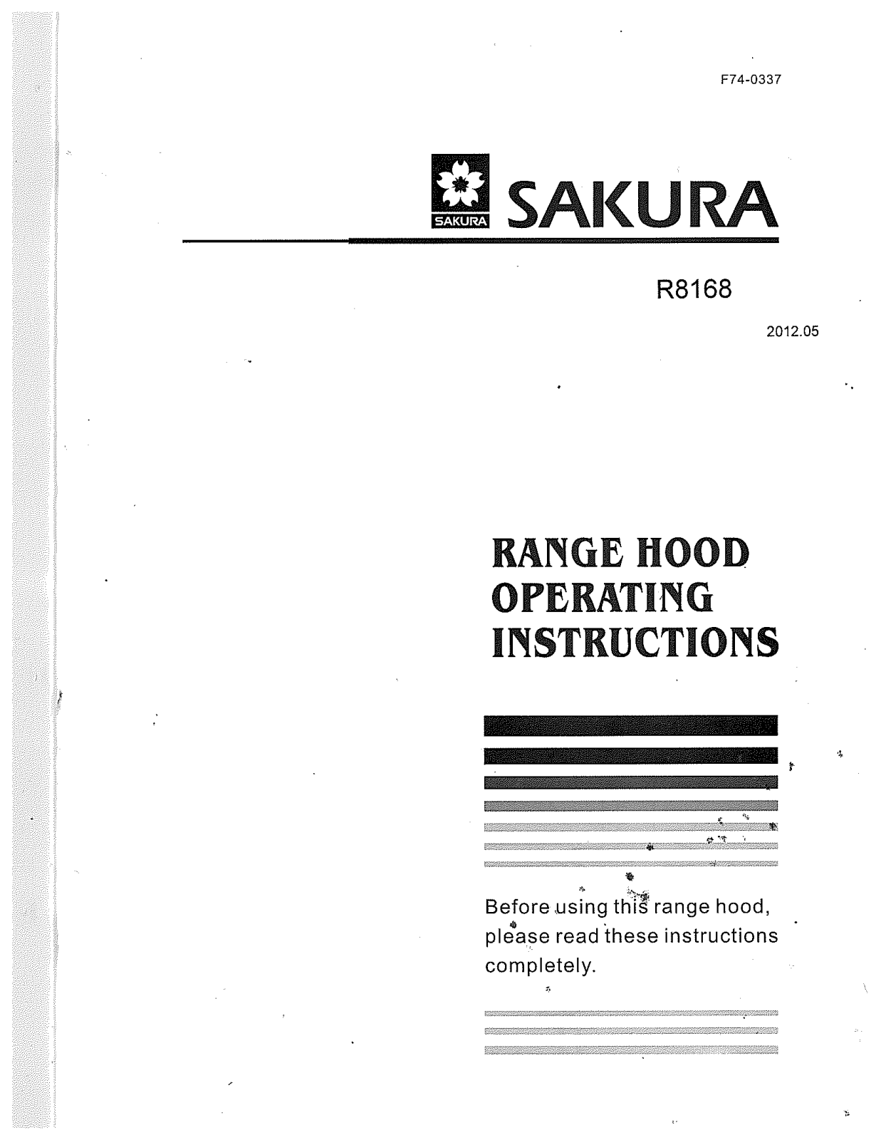 Sakura R8168 User Manual