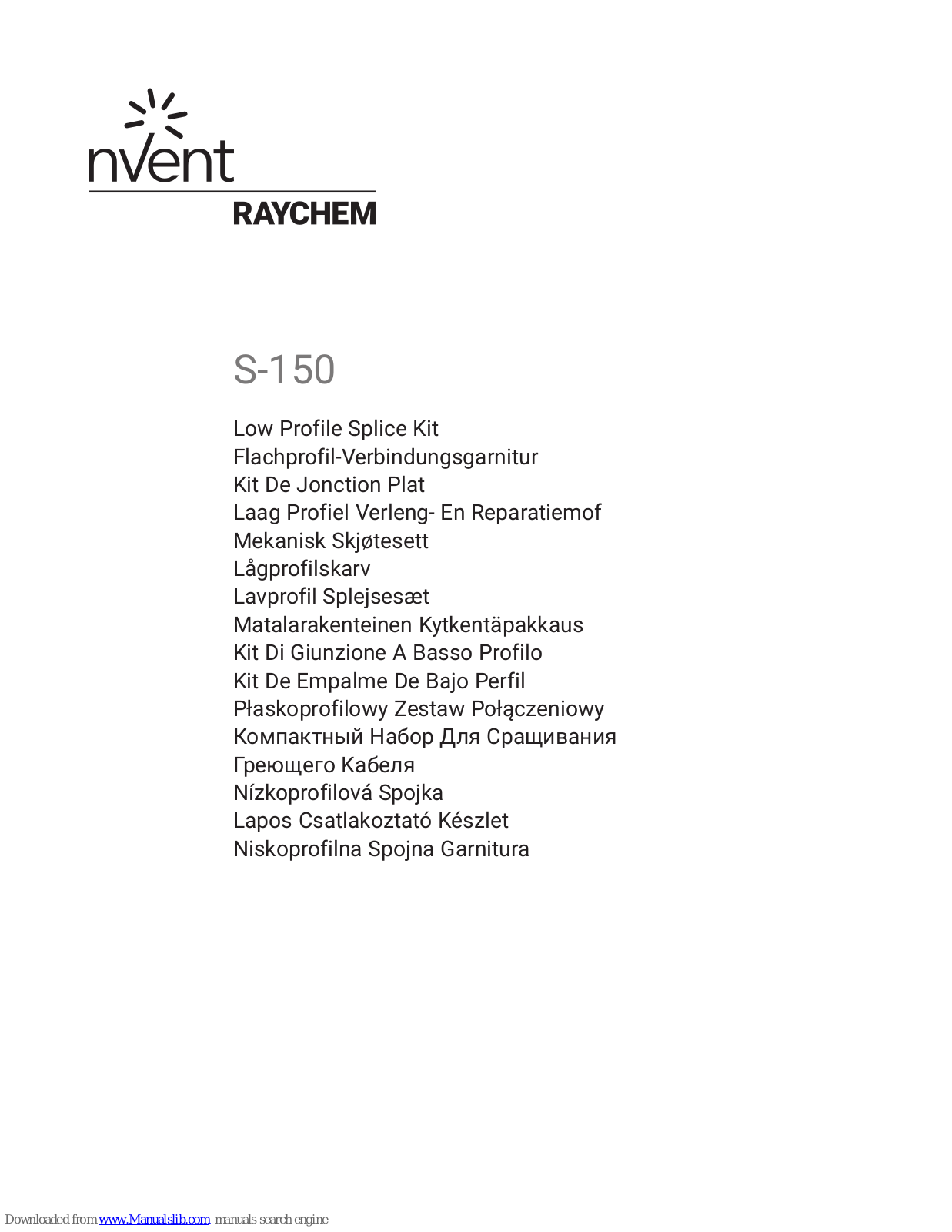 nvent Raychem S-150 User Manual - ManualMachine.com