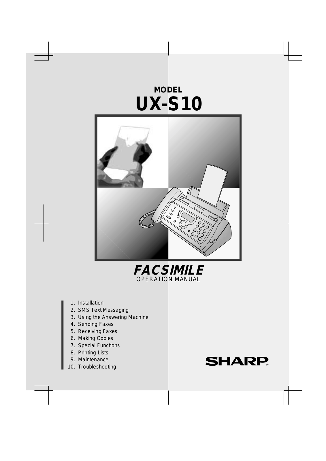 Sharp UX-S10 User Manual