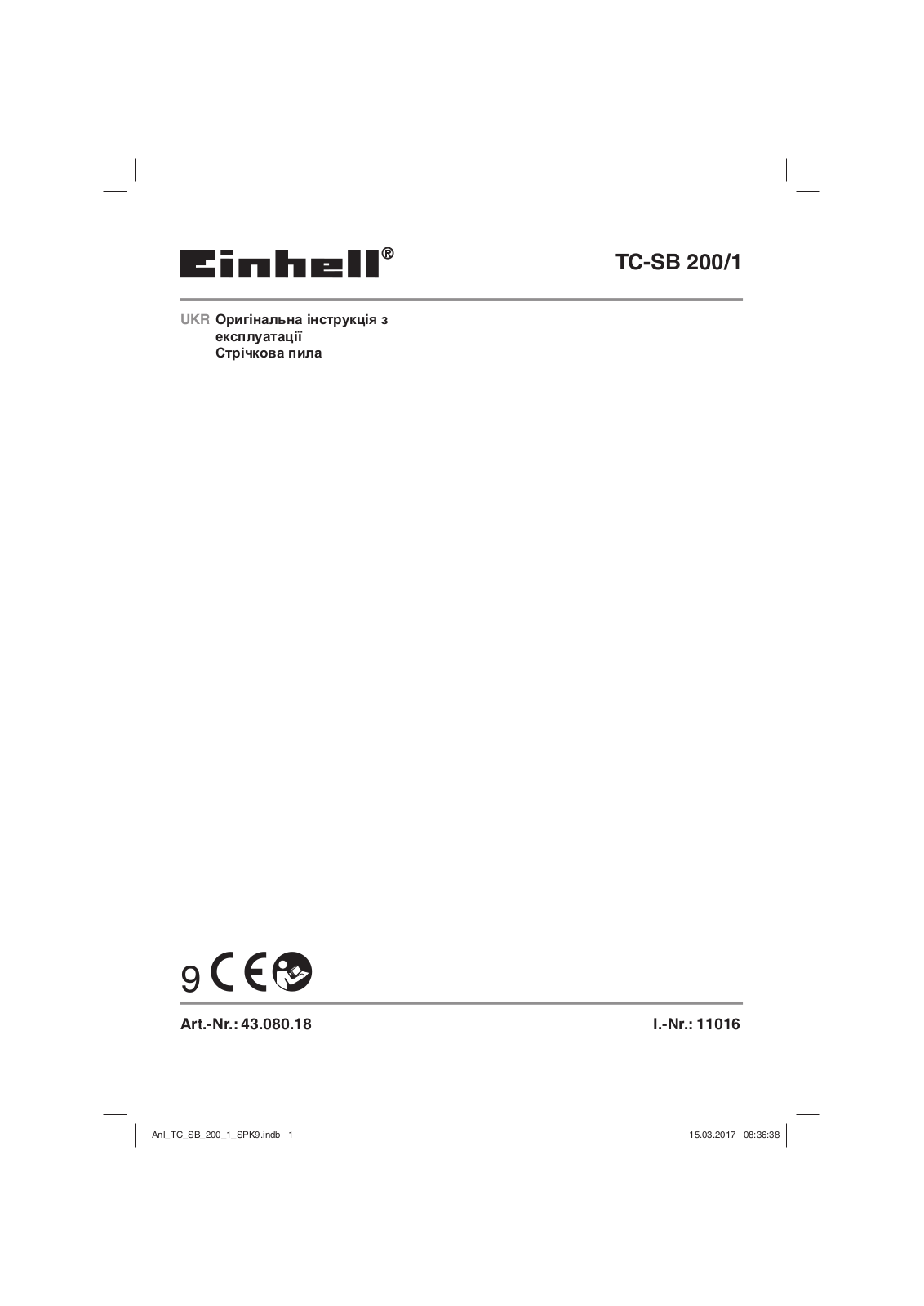 Einhell TC-SB 200-1 User Manual