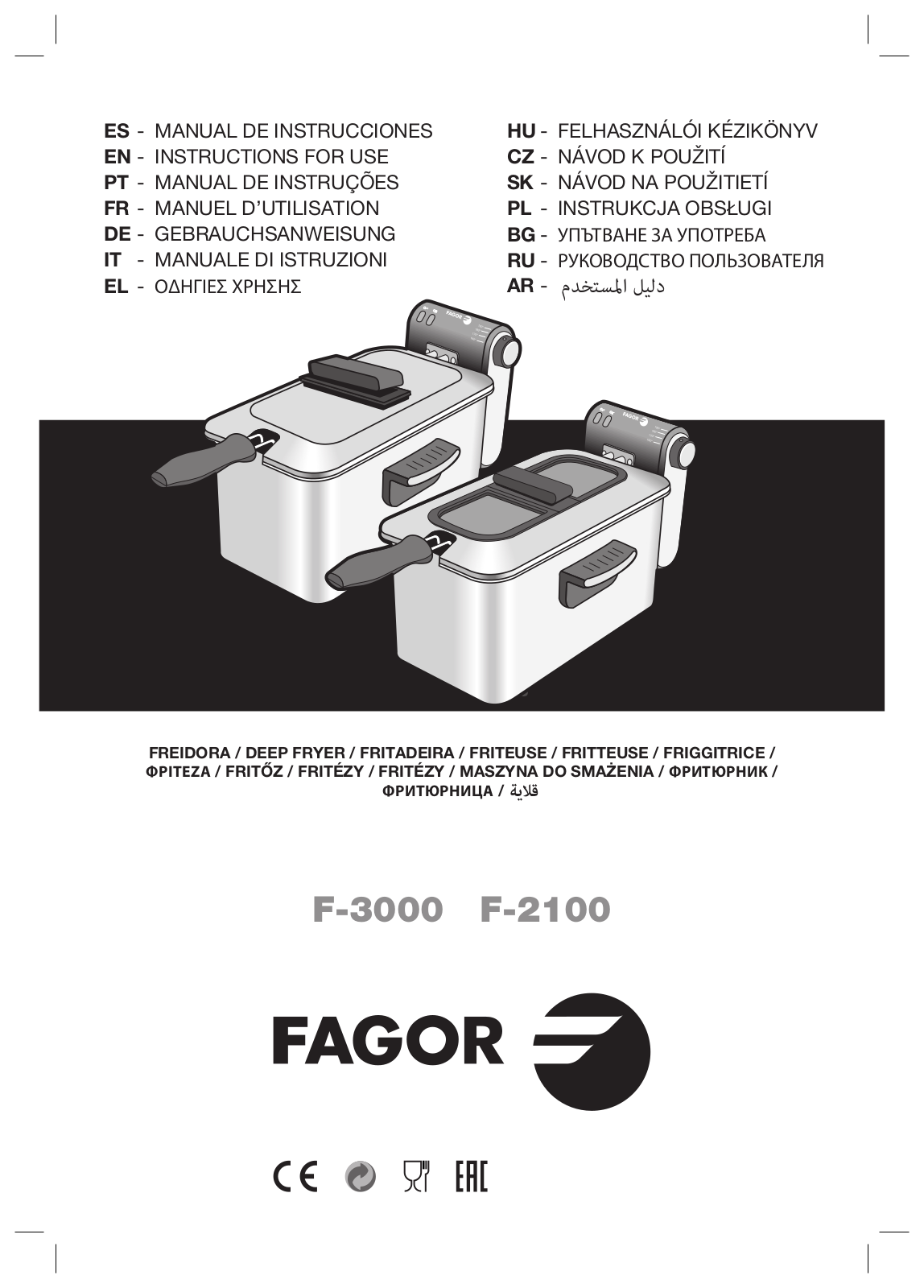 Fagor F-2100, F-3000 User Manual