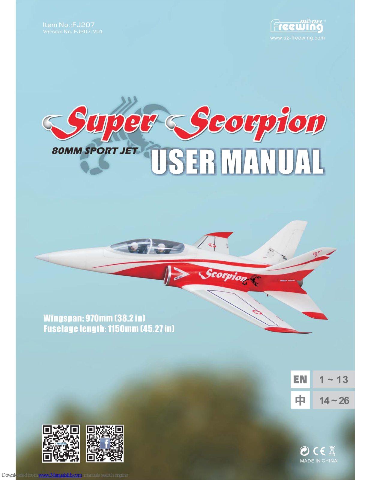 Freewing Super Scorpion User Manual