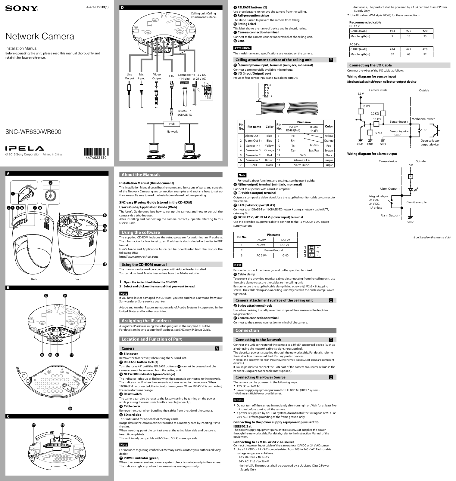 Sony SNC-WR600 User Manual