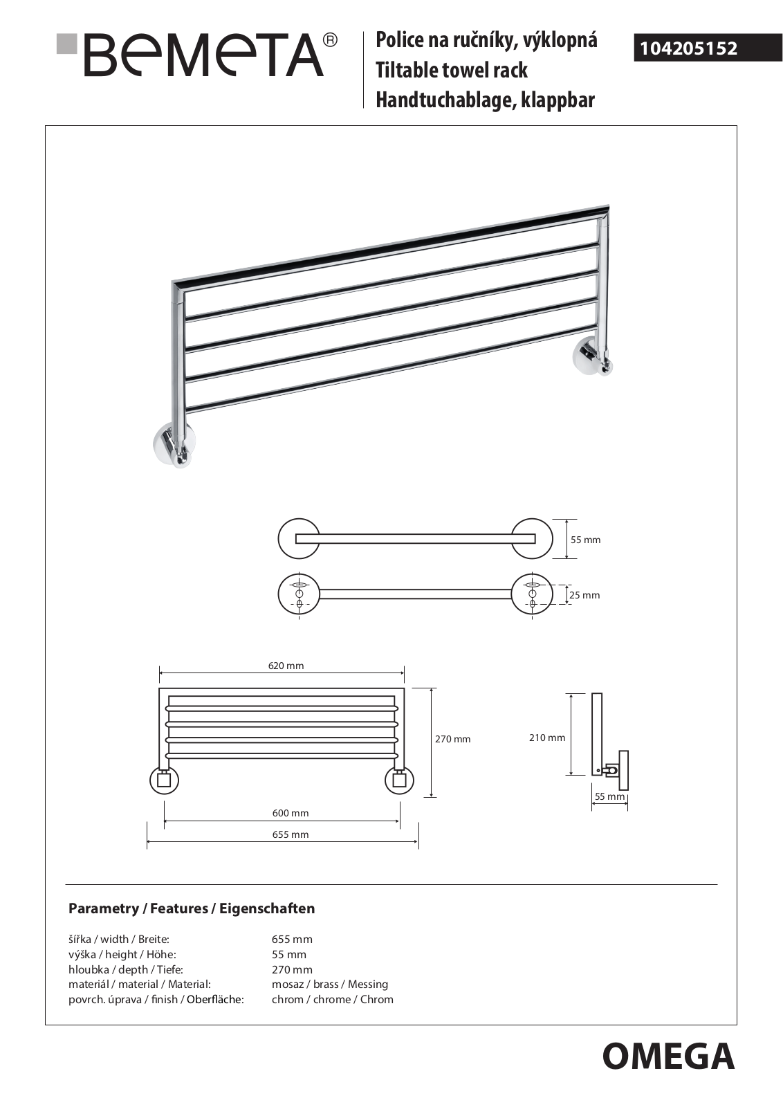 Bemeta Omega 104205152 User guide