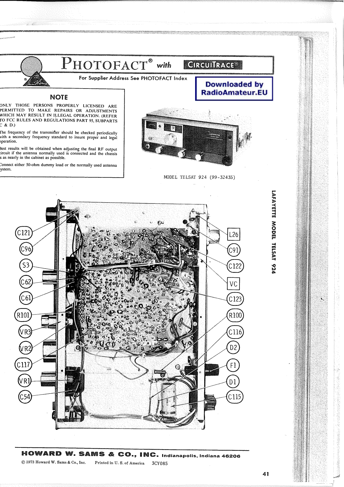 Lafayette Telsat924PCB User Manual