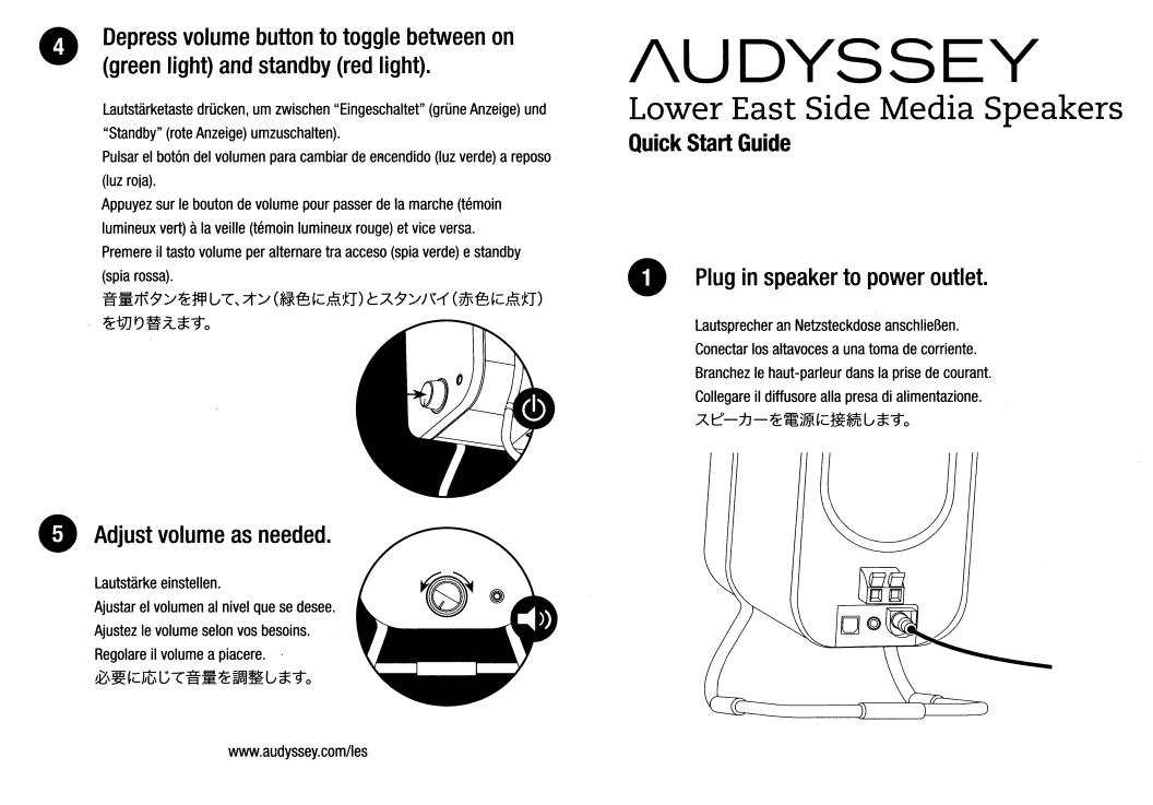 Audyssey Lower East Side User Manual