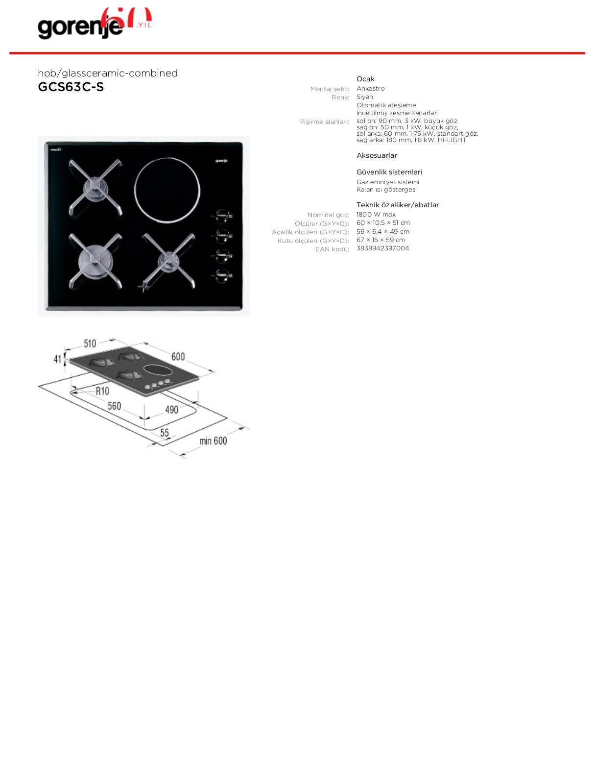 Gorenje GCS63C-S BROCHURE