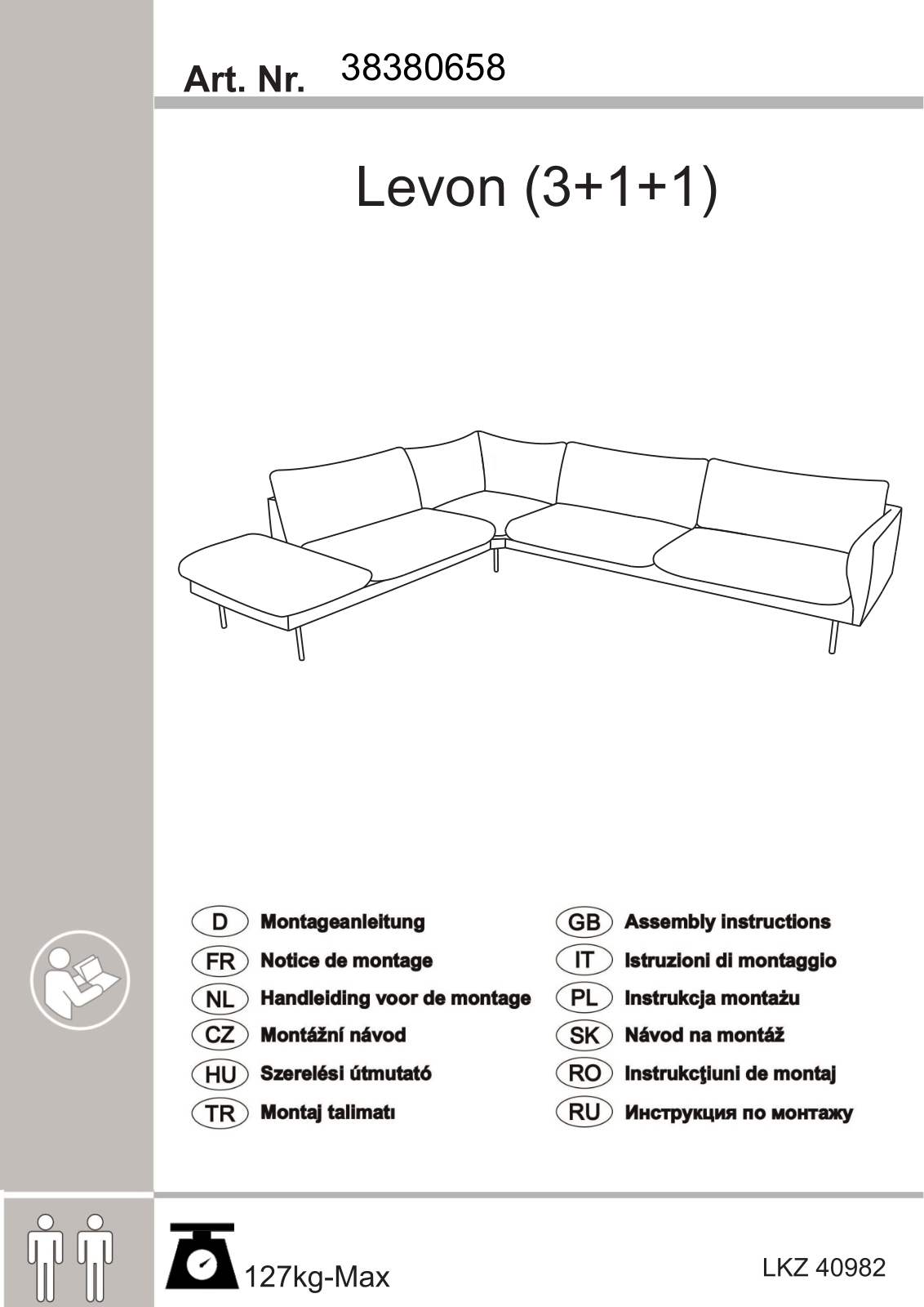 Levon 38380658 Assembly instructions - ManualMachine.com