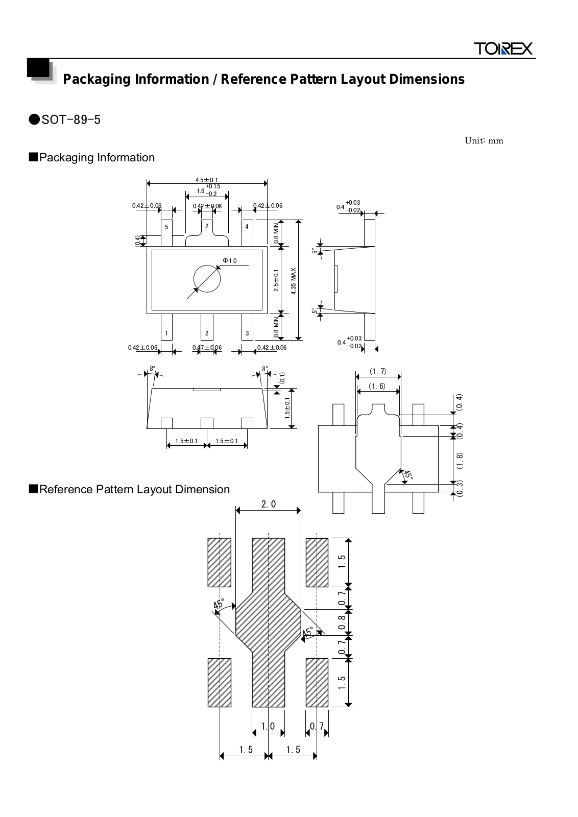 TOREX SOT-89-5 User Manual