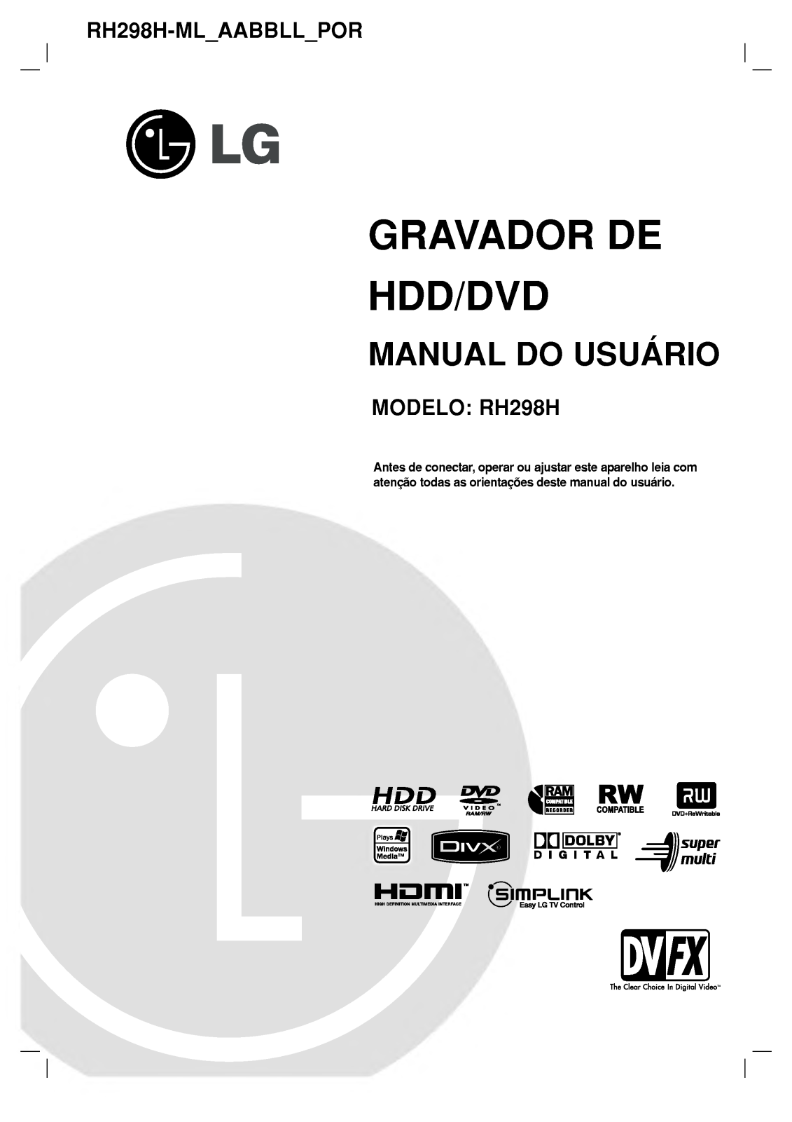 Lg RH298H User Manual