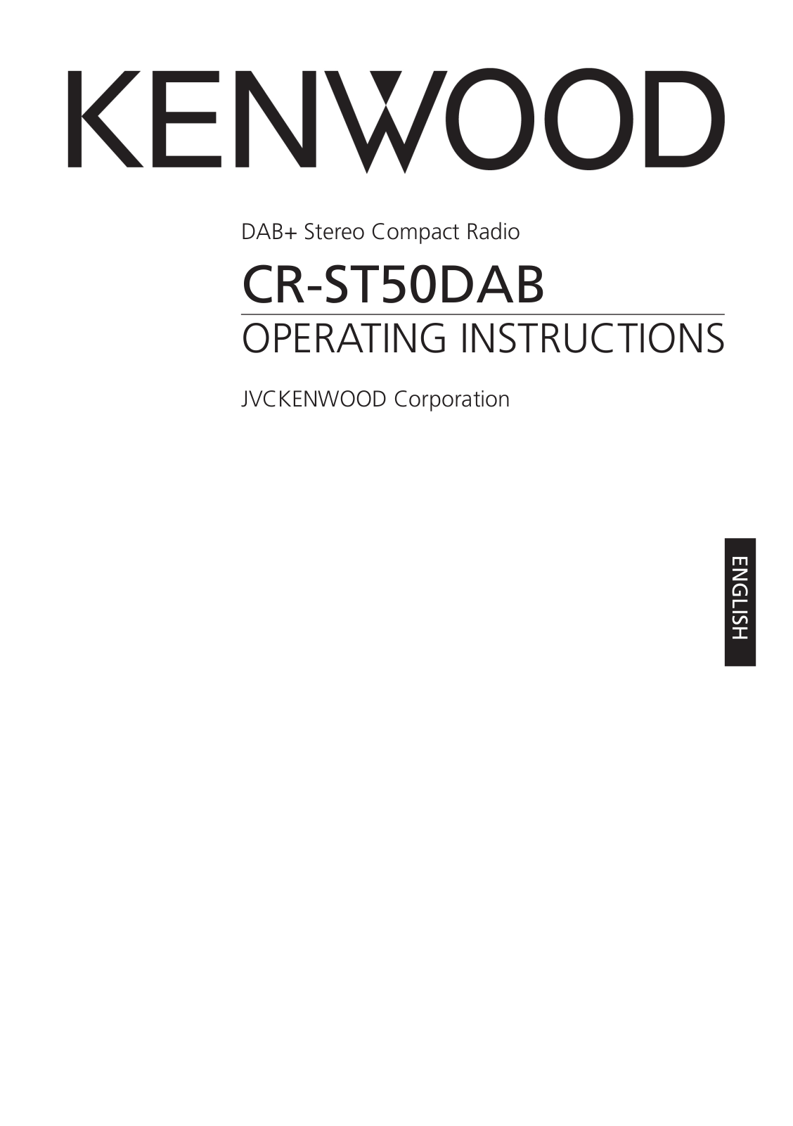 Kenwood CR-ST50DAB User Manual