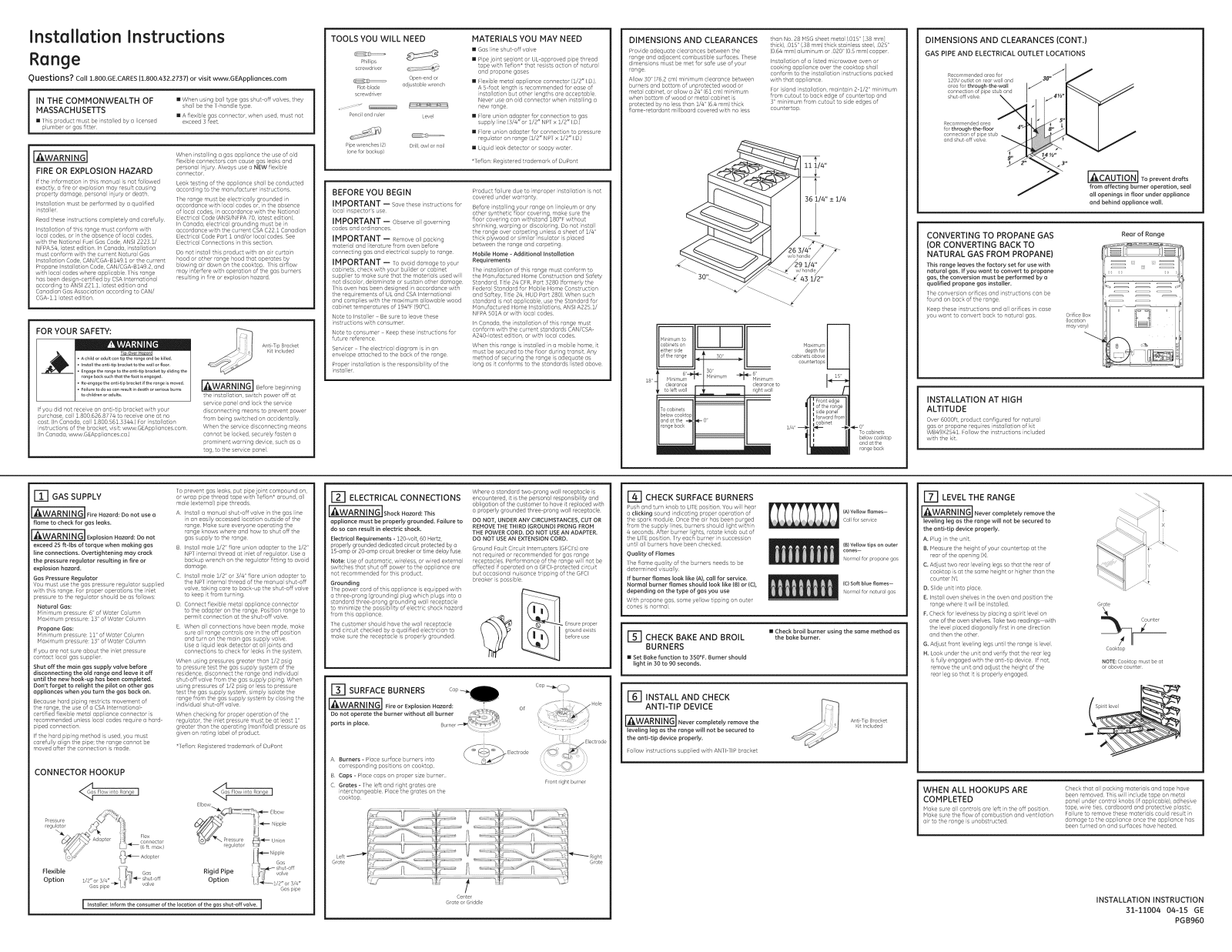 GE PGB960EEJ1ES, PGB960EEJ2ES, PGB960EEJ3ES, PGB960EEJ4ES, PGB960FEJ1DS Installation Guide - ManualMachine.com