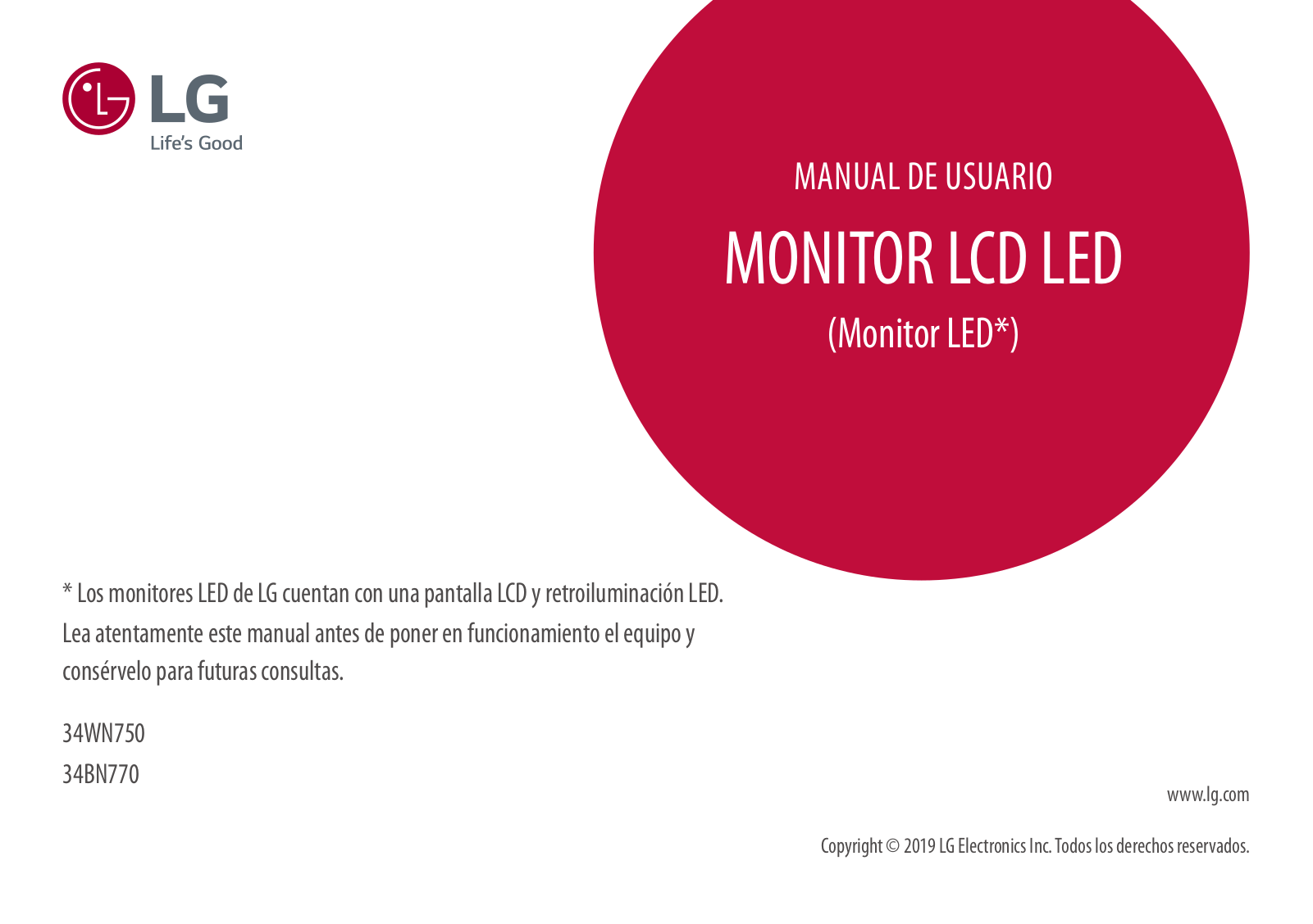 LG 34BN770-B User Manual