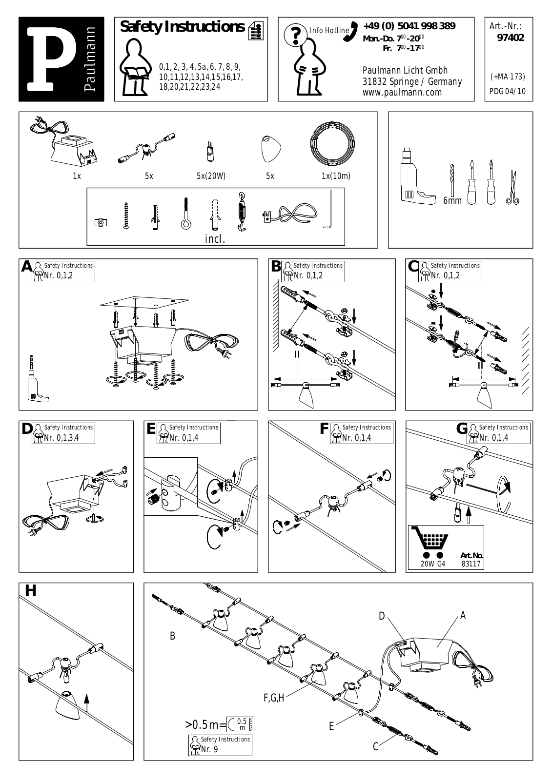Paulmann 97402 Safety instructions - ManualMachine.com