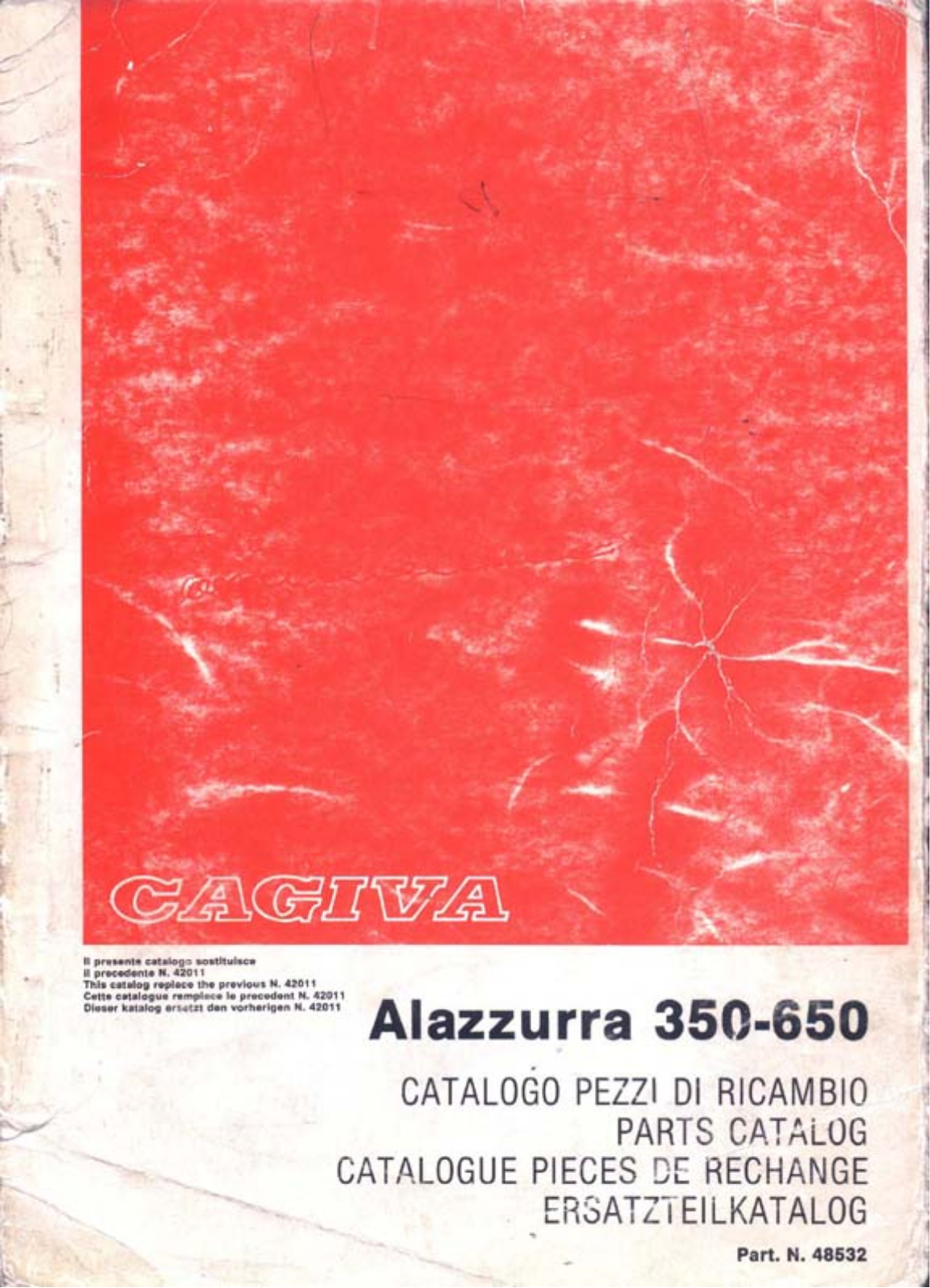 Ducati Alazzurra de 350, Alazzurra de 650 Parts Catalog