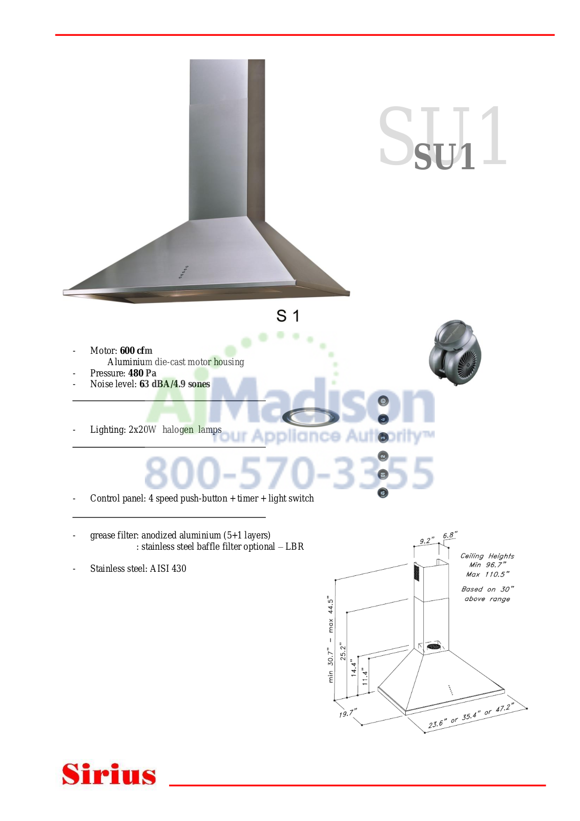 Sirius SU136 Data Sheet