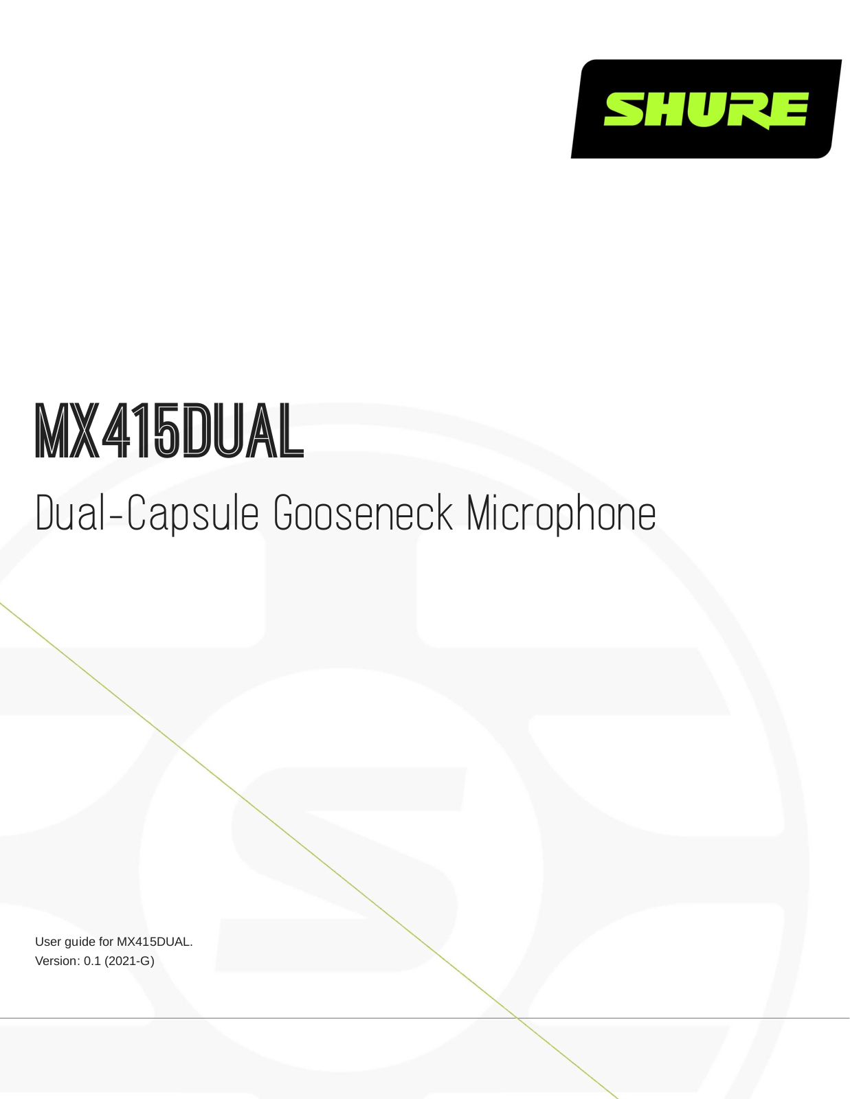 Shure MX415DUAL User Guide - ManualMachine.com