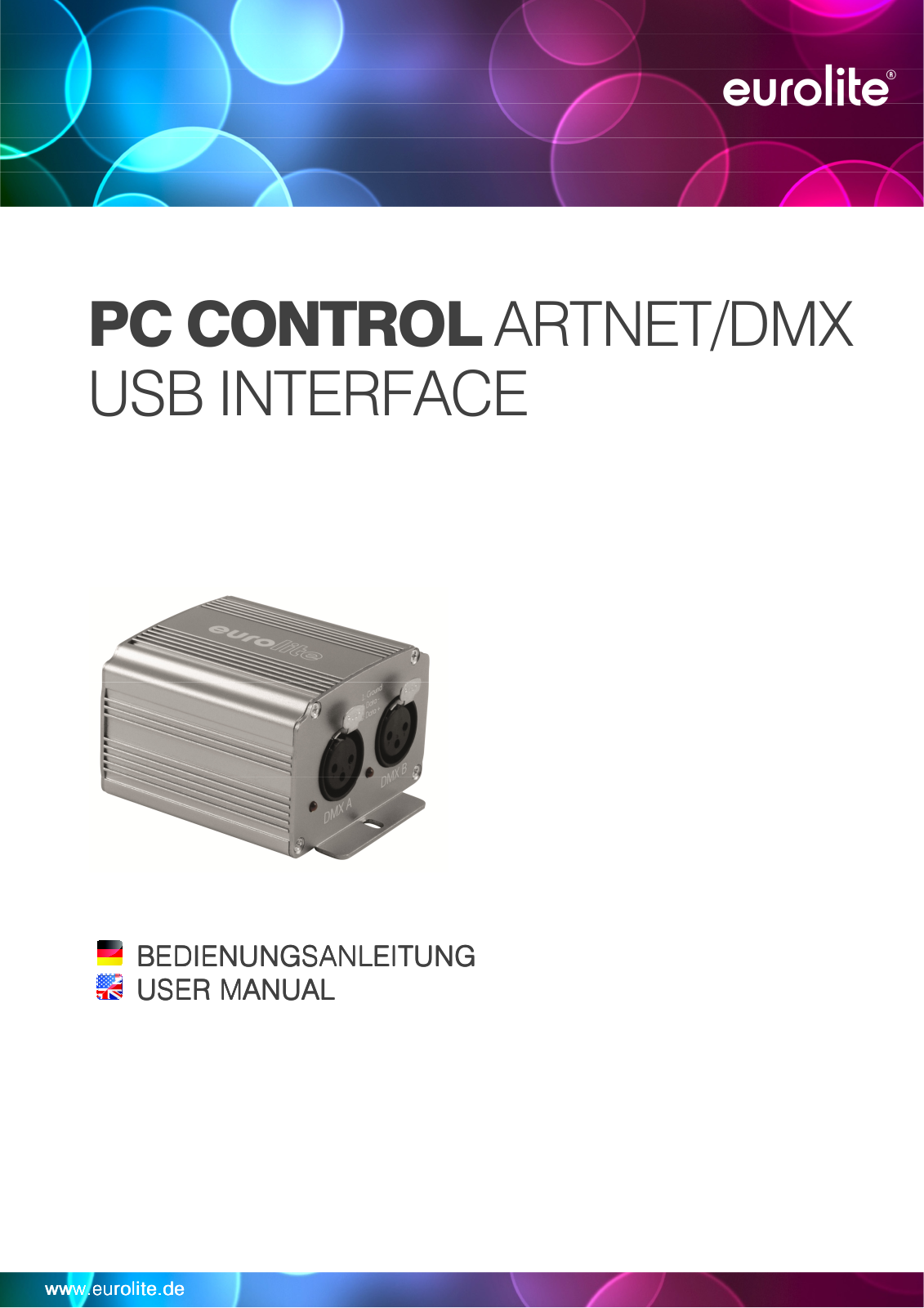 Eurolite PC CONTROL ARTNET/DMX USB INTERFACE User manual