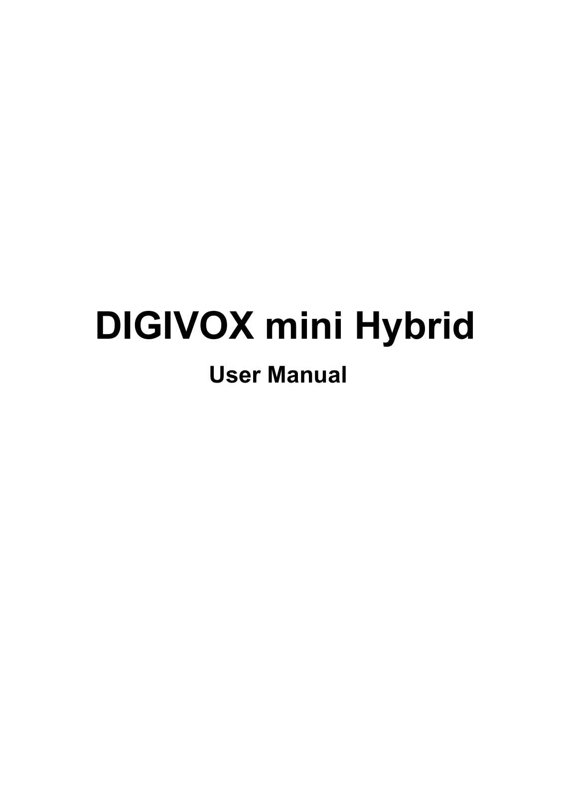 MSI DIGIVOX mini Hybrid User guide