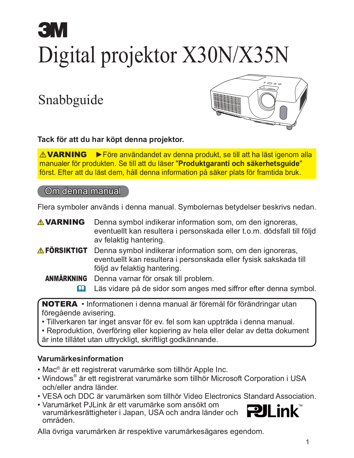 3M X35N, X30N Operator Guide